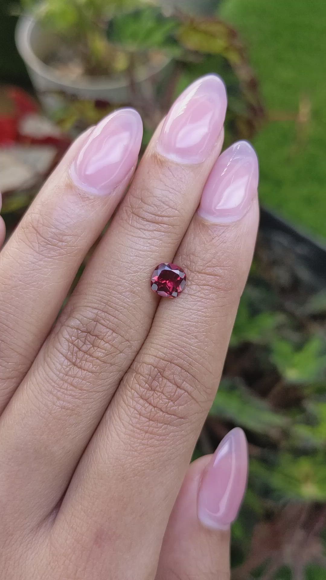 1.02 Ct. Red Almandine Garnet from Mozambique Size Video