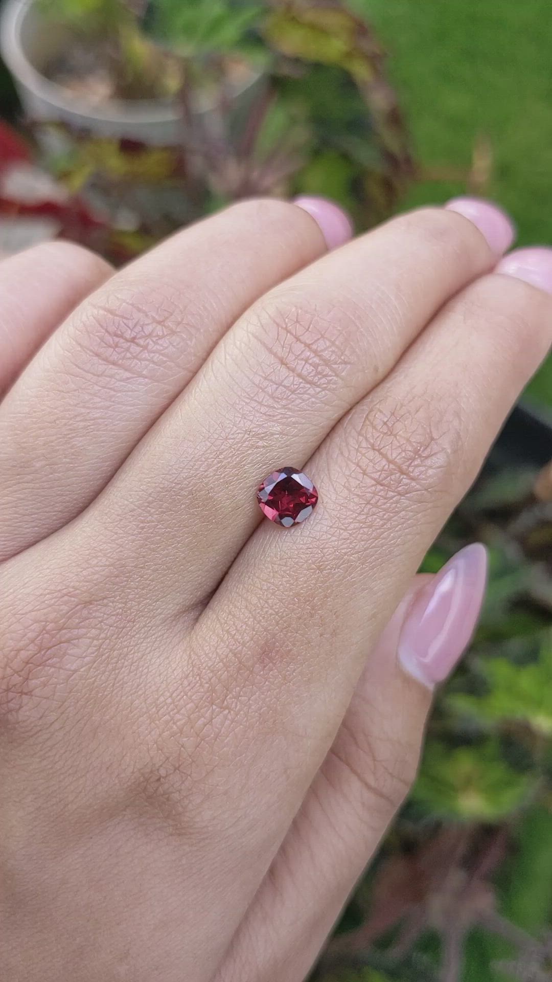1.02 Ct. Red Almandine Garnet from Mozambique Size Video