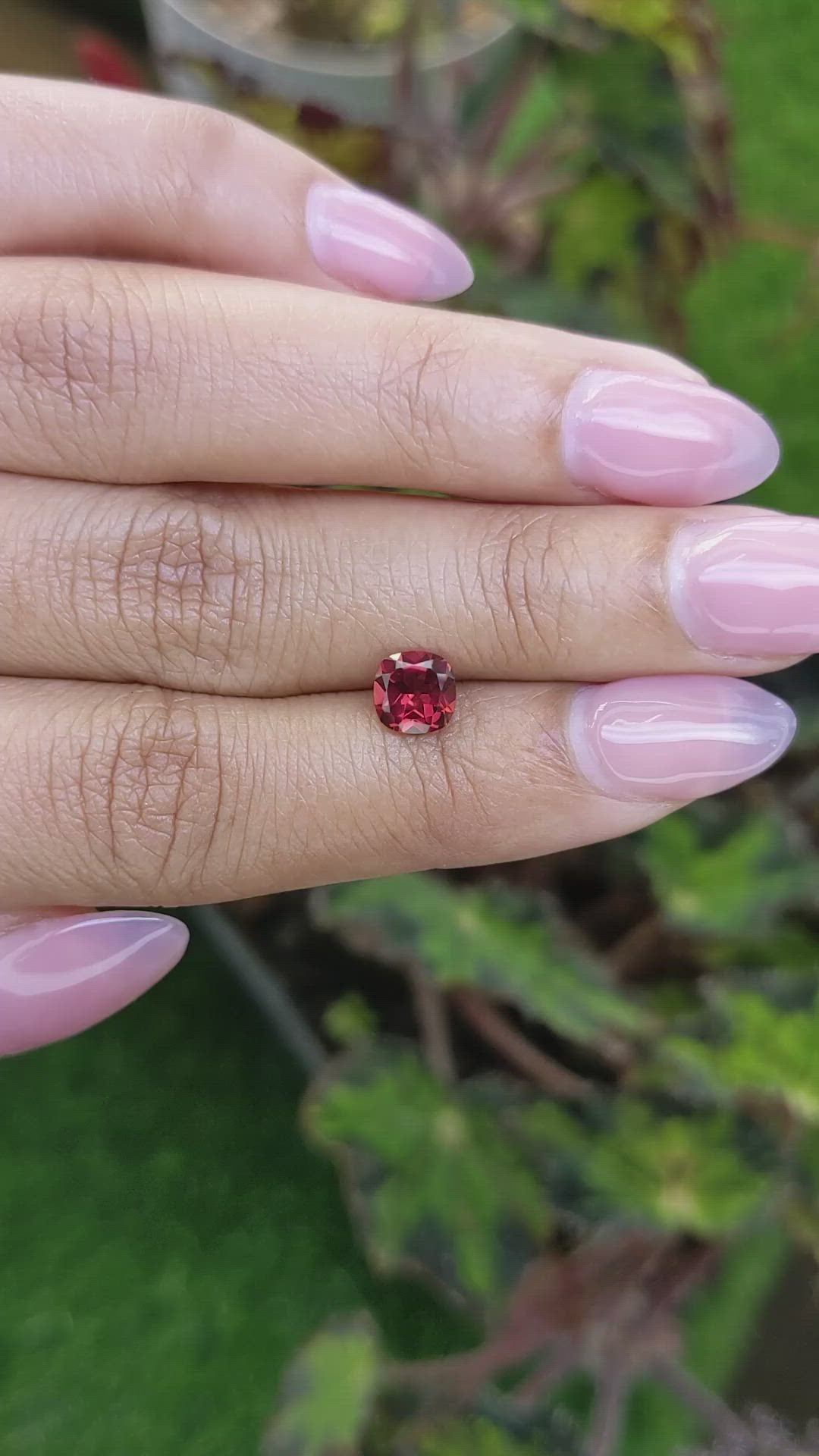 1.02 Ct. Red Almandine Garnet from Mozambique Size Video