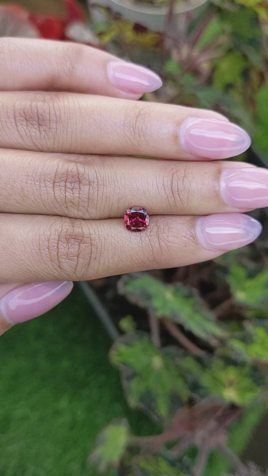 1.17 Ct. Red Almandine Garnet from Mozambique Size Video