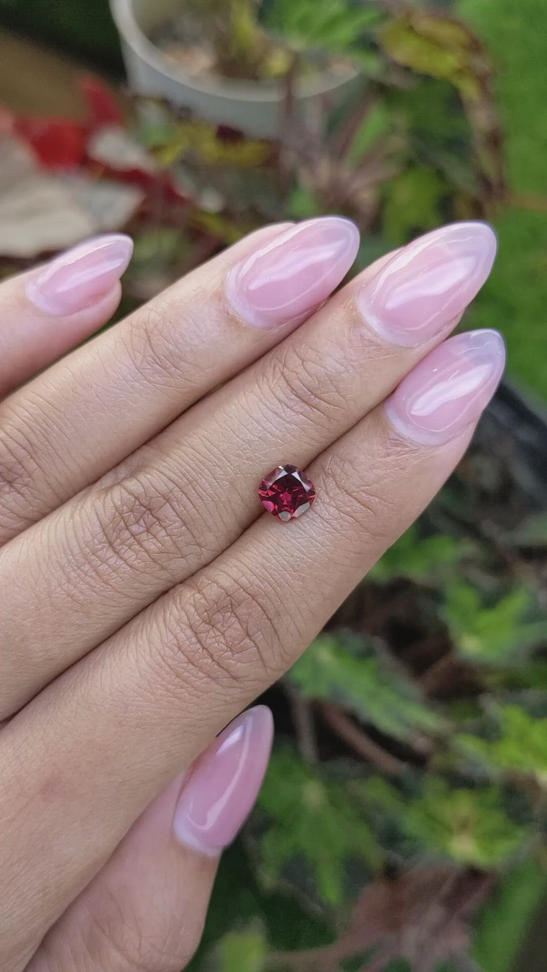 1.17 Ct. Red Almandine Garnet from Mozambique Size Video