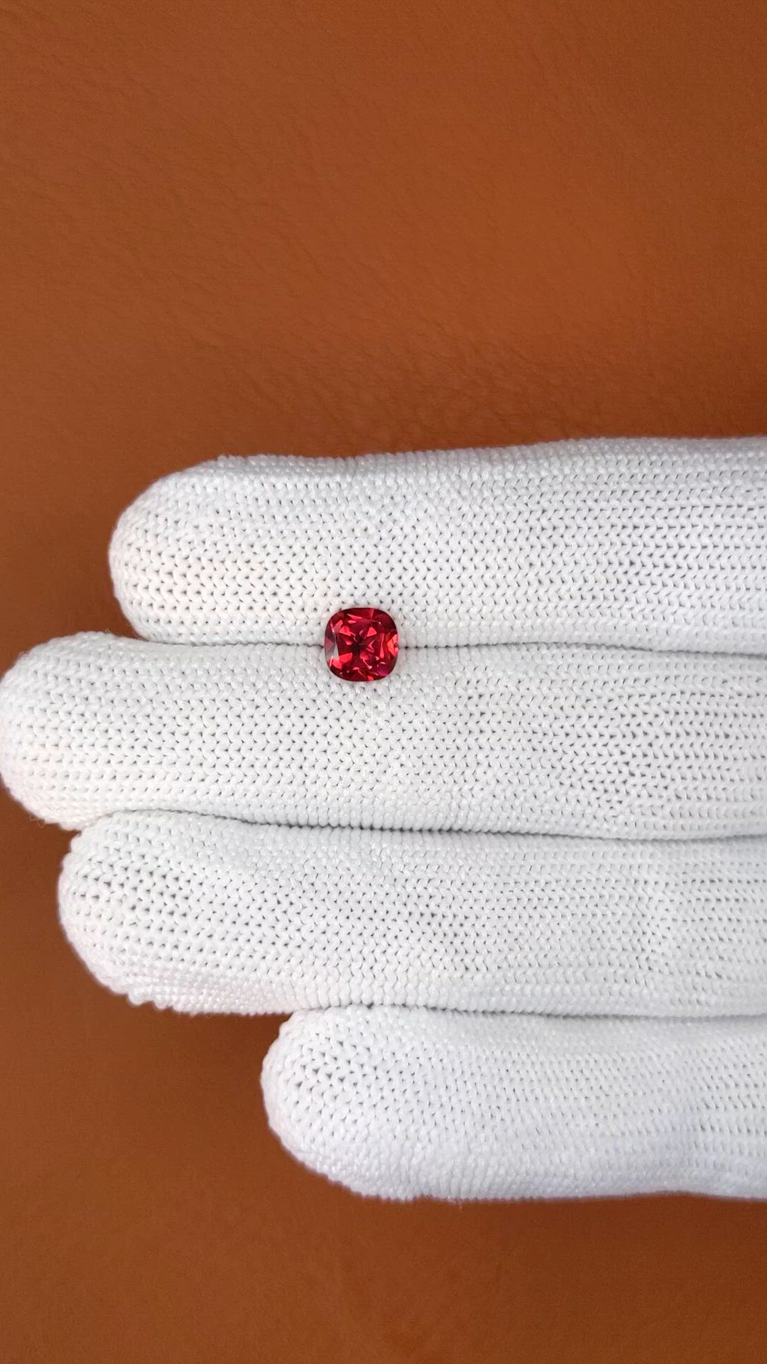 1.17 Ct. Red Almandine Garnet from Mozambique Size Video