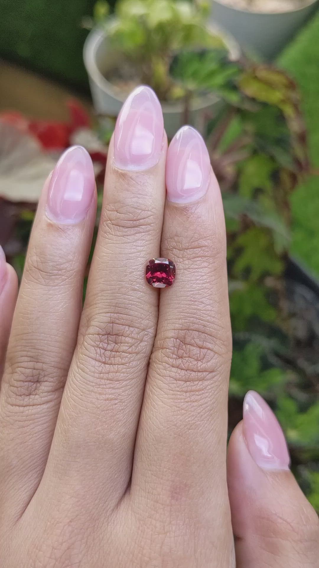 1.17 Ct. Red Almandine Garnet from Mozambique Size Video
