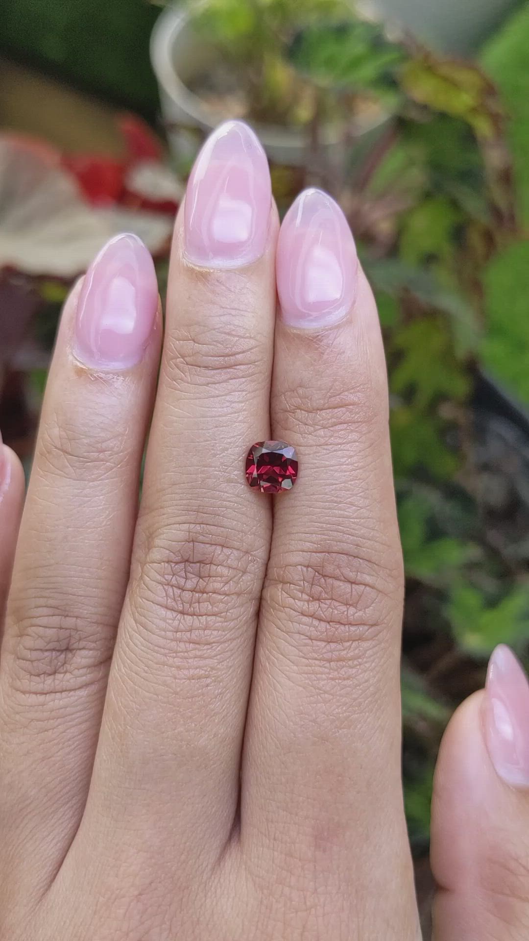 1.11 Ct. Red Almandine Garnet from Mozambique Size Video