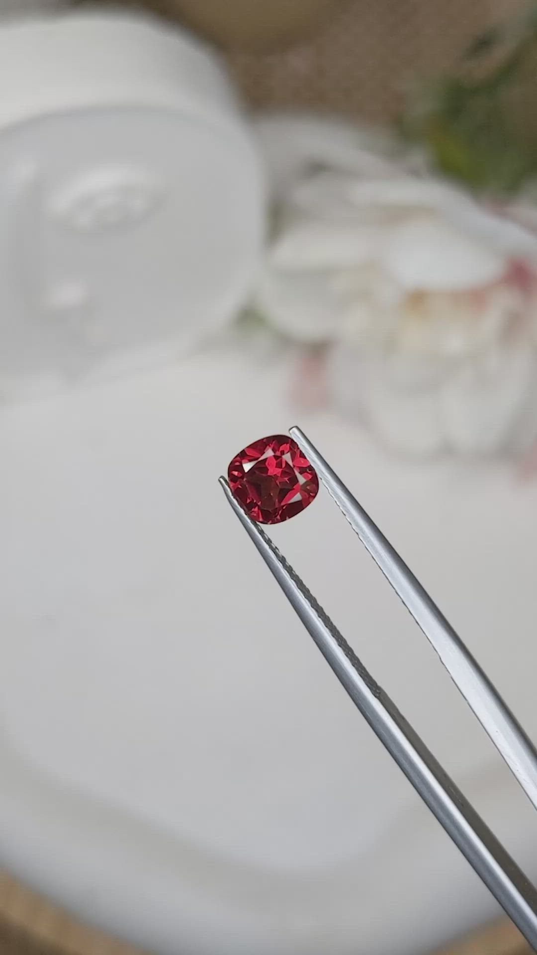 1.11 Ct. Red Almandine Garnet from Mozambique Size Video