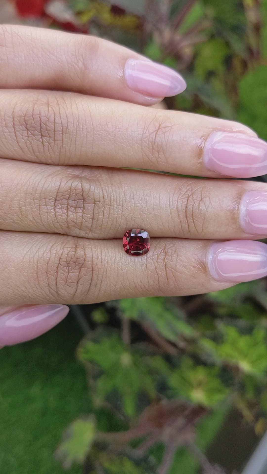 1.11 Ct. Red Almandine Garnet from Mozambique Size Video