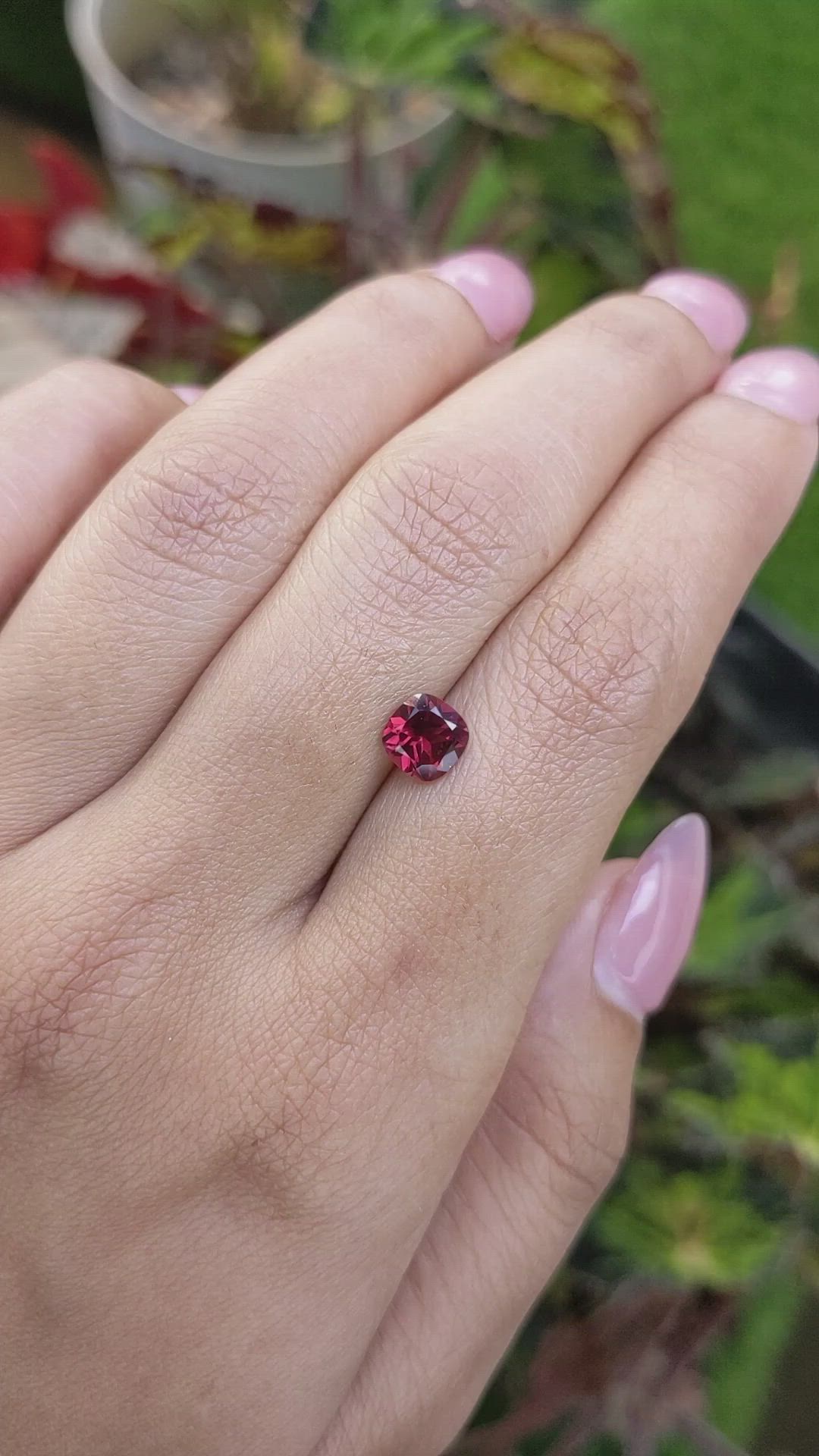 1.19 Ct. Red Almandine Garnet from Mozambique Size Video