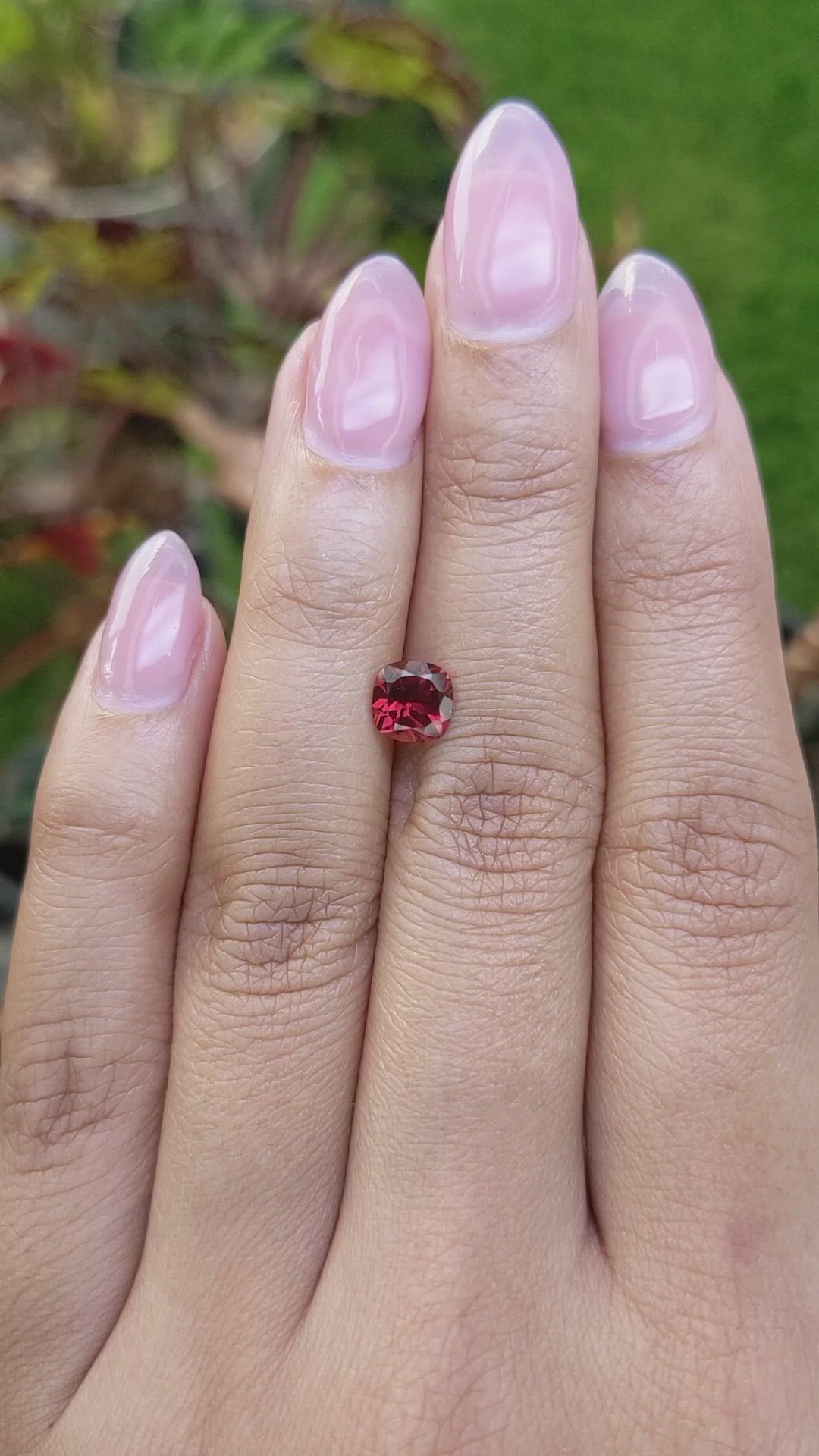 1.19 Ct. Red Almandine Garnet from Mozambique Size Video
