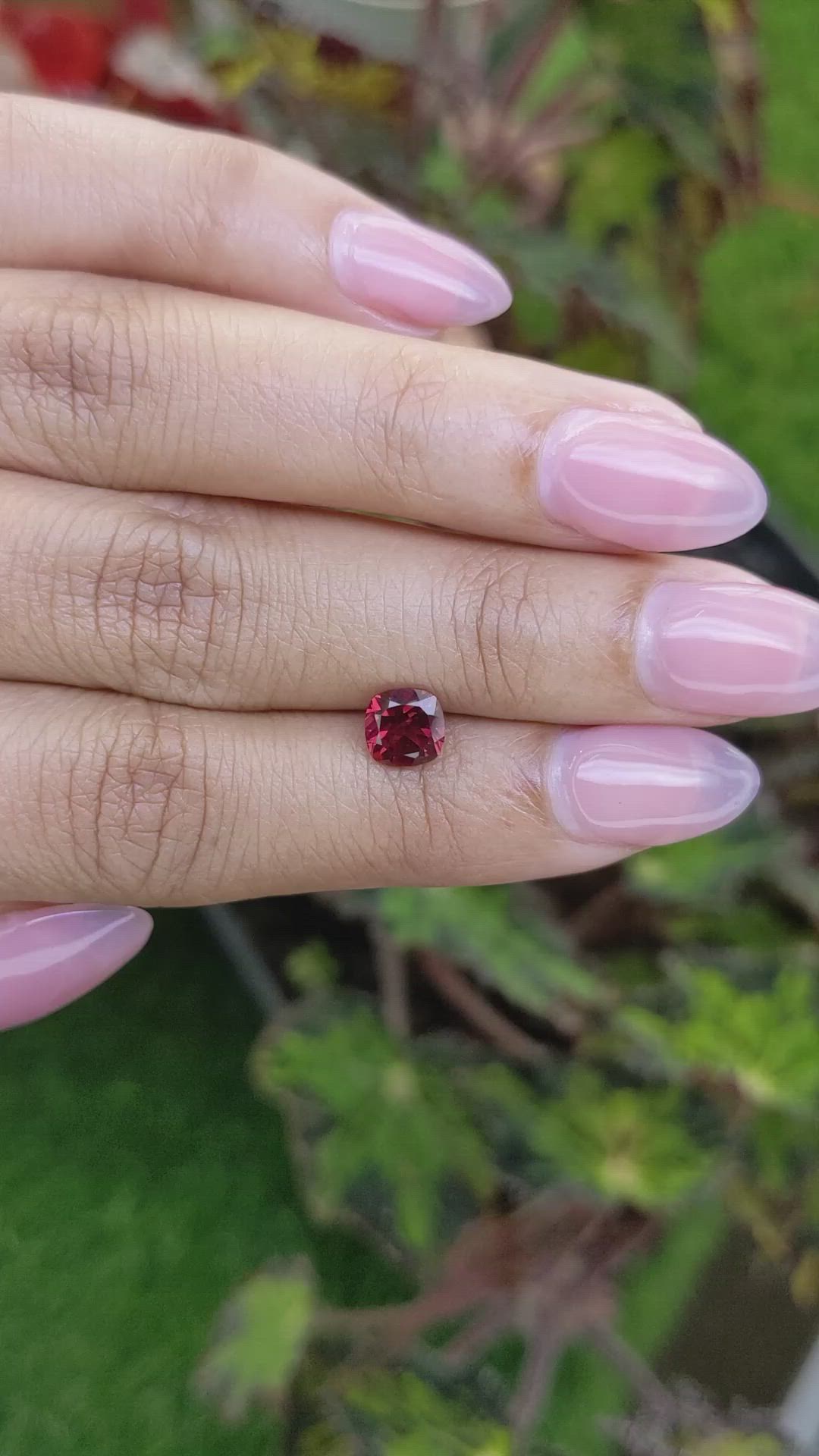 1.19 Ct. Red Almandine Garnet from Mozambique Size Video
