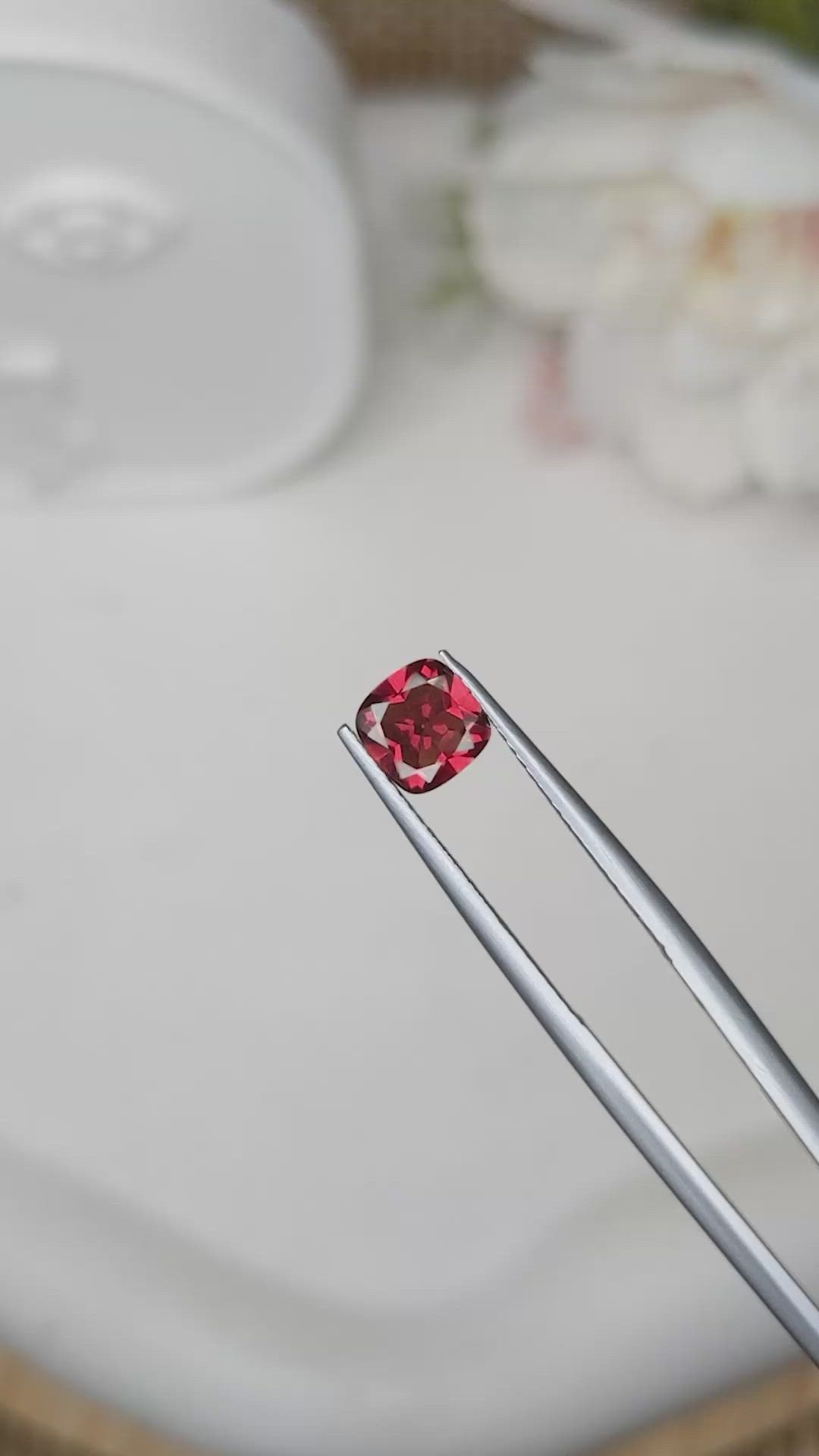 1.10 Ct. Red Almandine Garnet from Mozambique Size Video