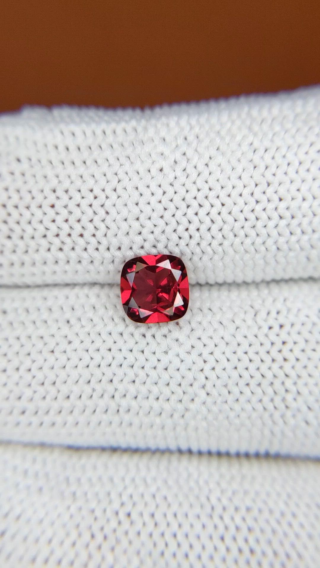 1.10 Ct. Red Almandine Garnet from Mozambique Size Video