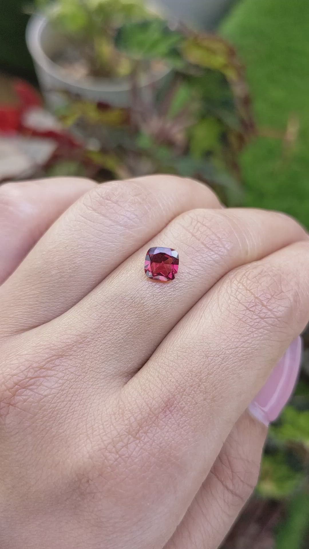1.10 Ct. Red Almandine Garnet from Mozambique Size Video