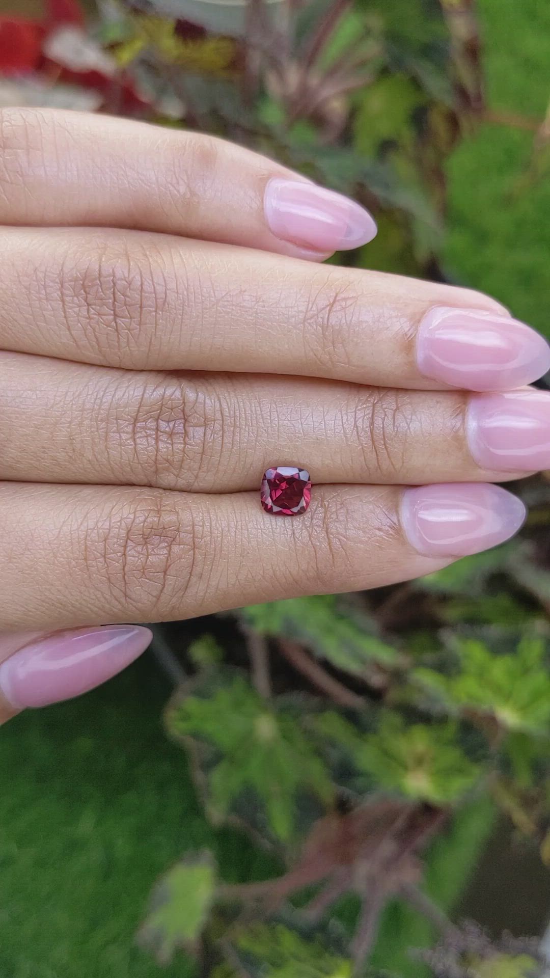 1.10 Ct. Red Almandine Garnet from Mozambique Size Video