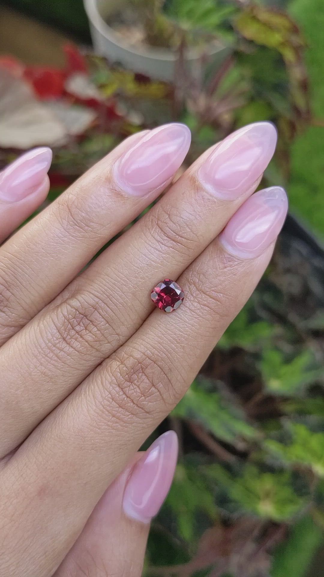 1.12 Ct. Red Almandine Garnet from Mozambique Size Video