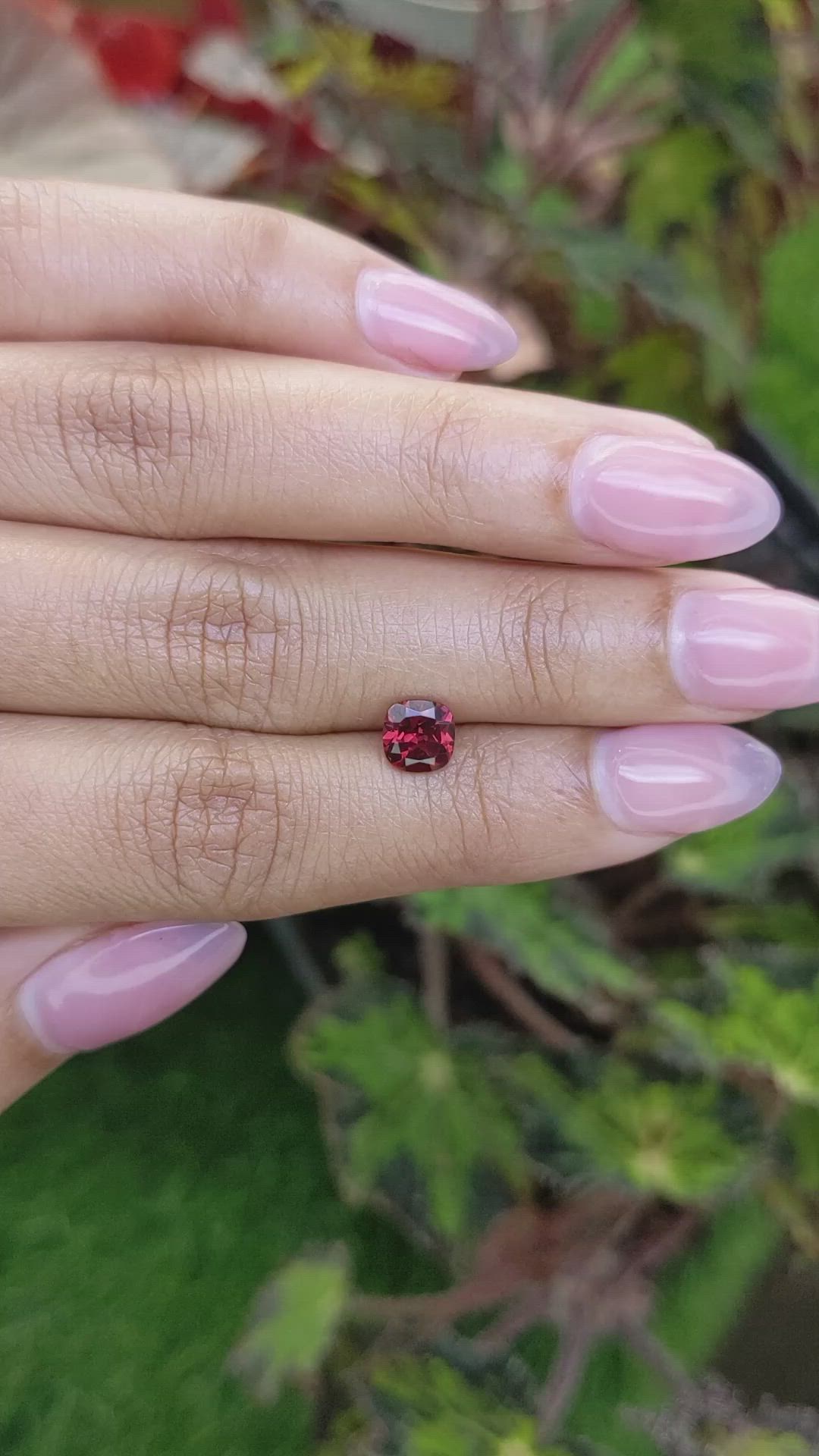 1.12 Ct. Red Almandine Garnet from Mozambique Size Video