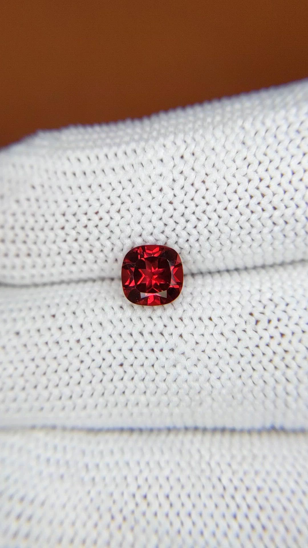1.12 Ct. Red Almandine Garnet from Mozambique Size Video