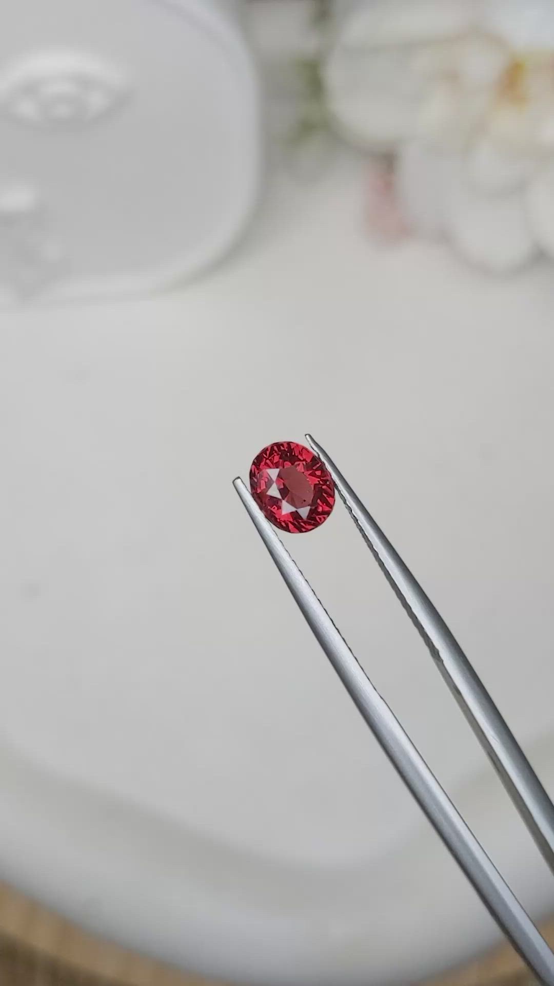 1.59 Ct. Red Almandine Garnet from Mozambique Size Video