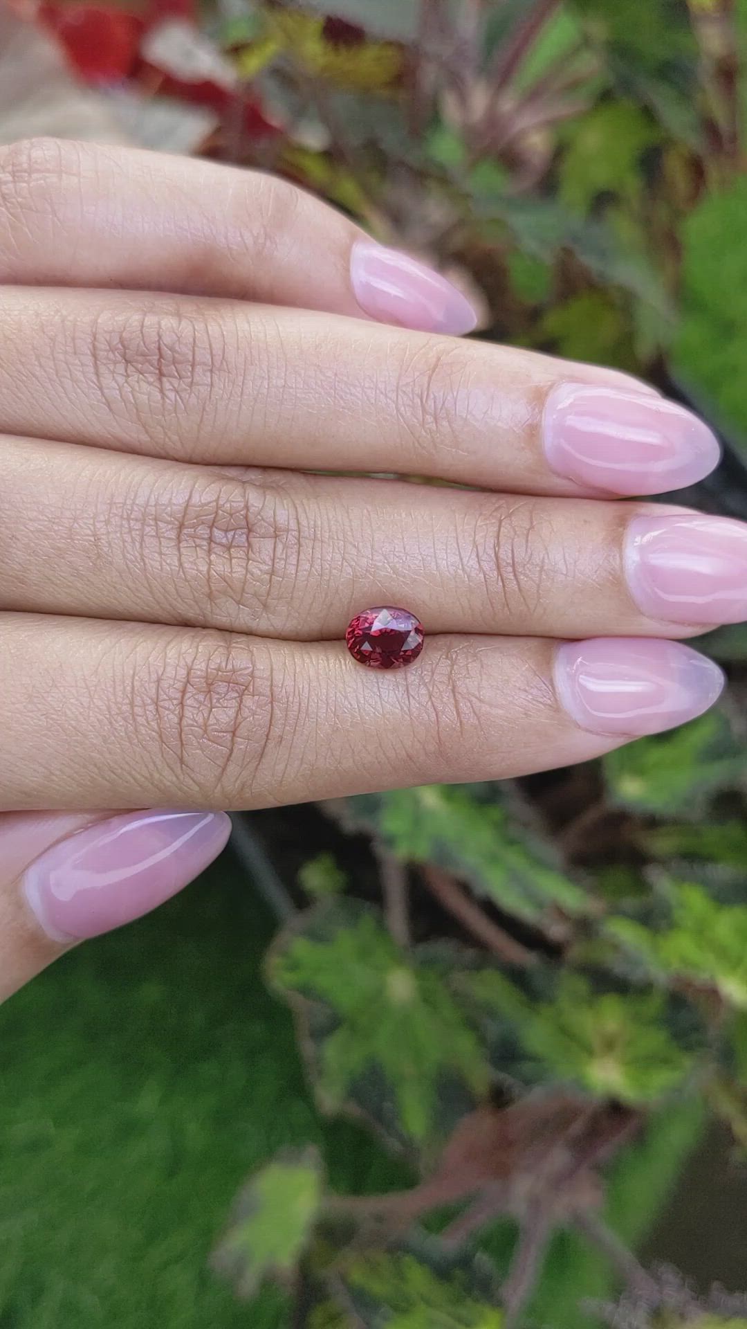 1.59 Ct. Red Almandine Garnet from Mozambique Size Video