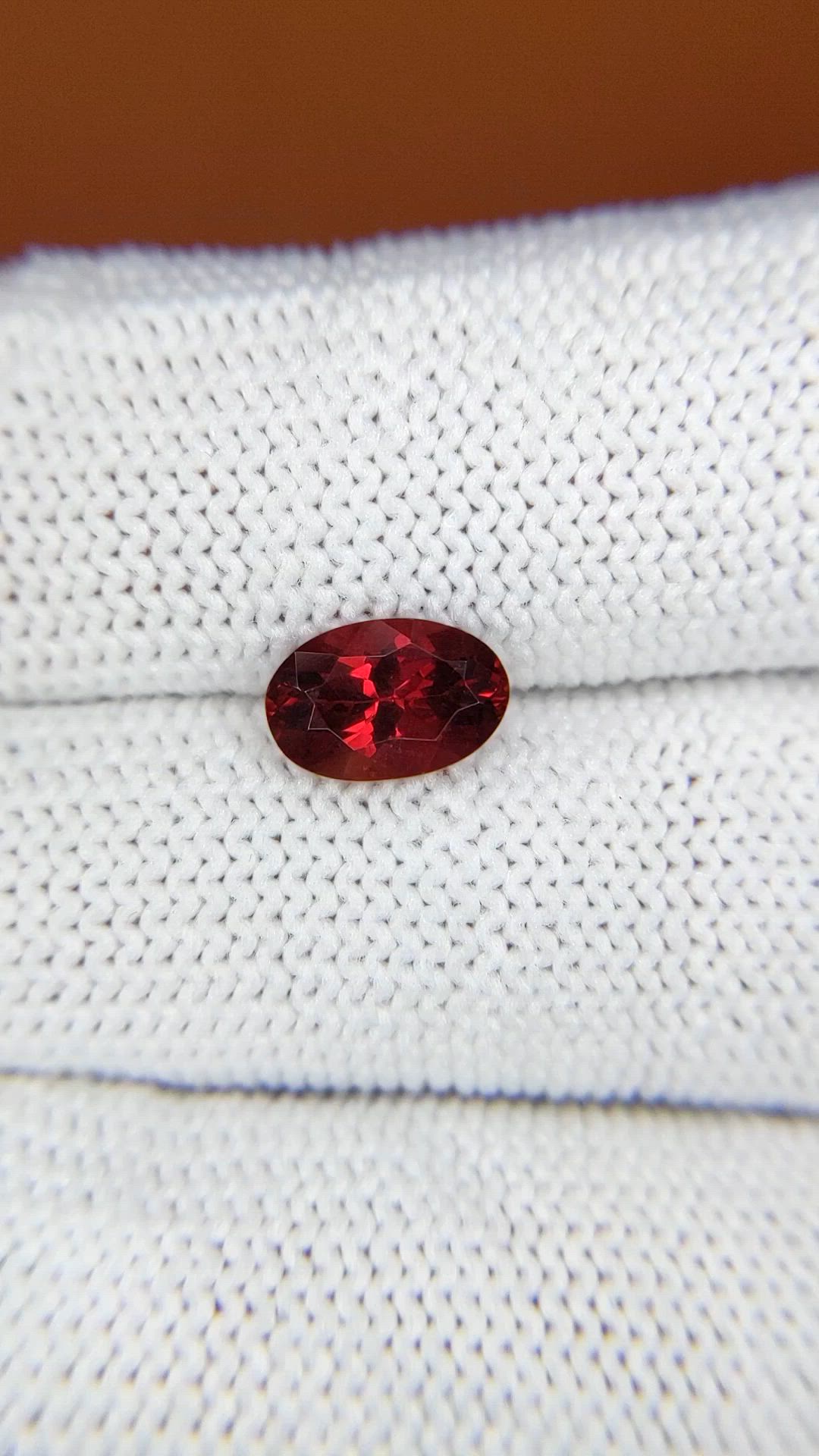 1.41 Ct. Red Rhodolite Garnet from Mozambique Size Video
