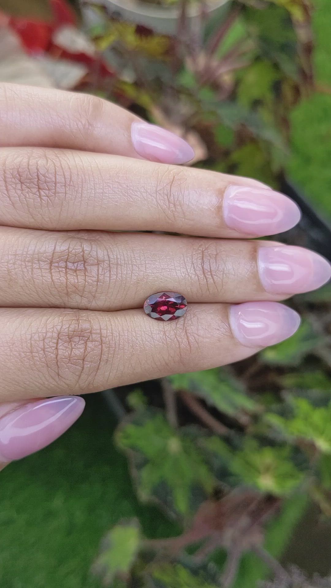 1.41 Ct. Red Rhodolite Garnet from Mozambique Size Video