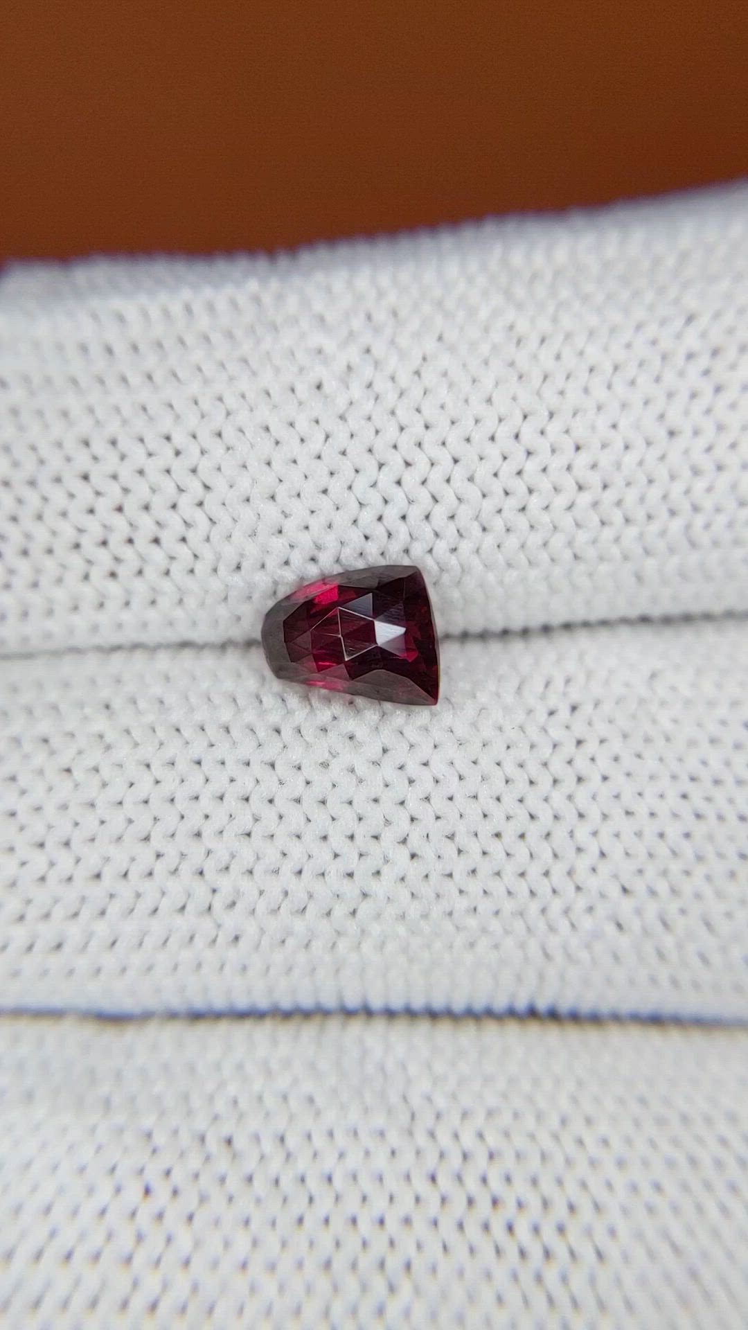 1.46 Ct. Reddish Purple Rhodolite Garnet from Mozambique Size Video