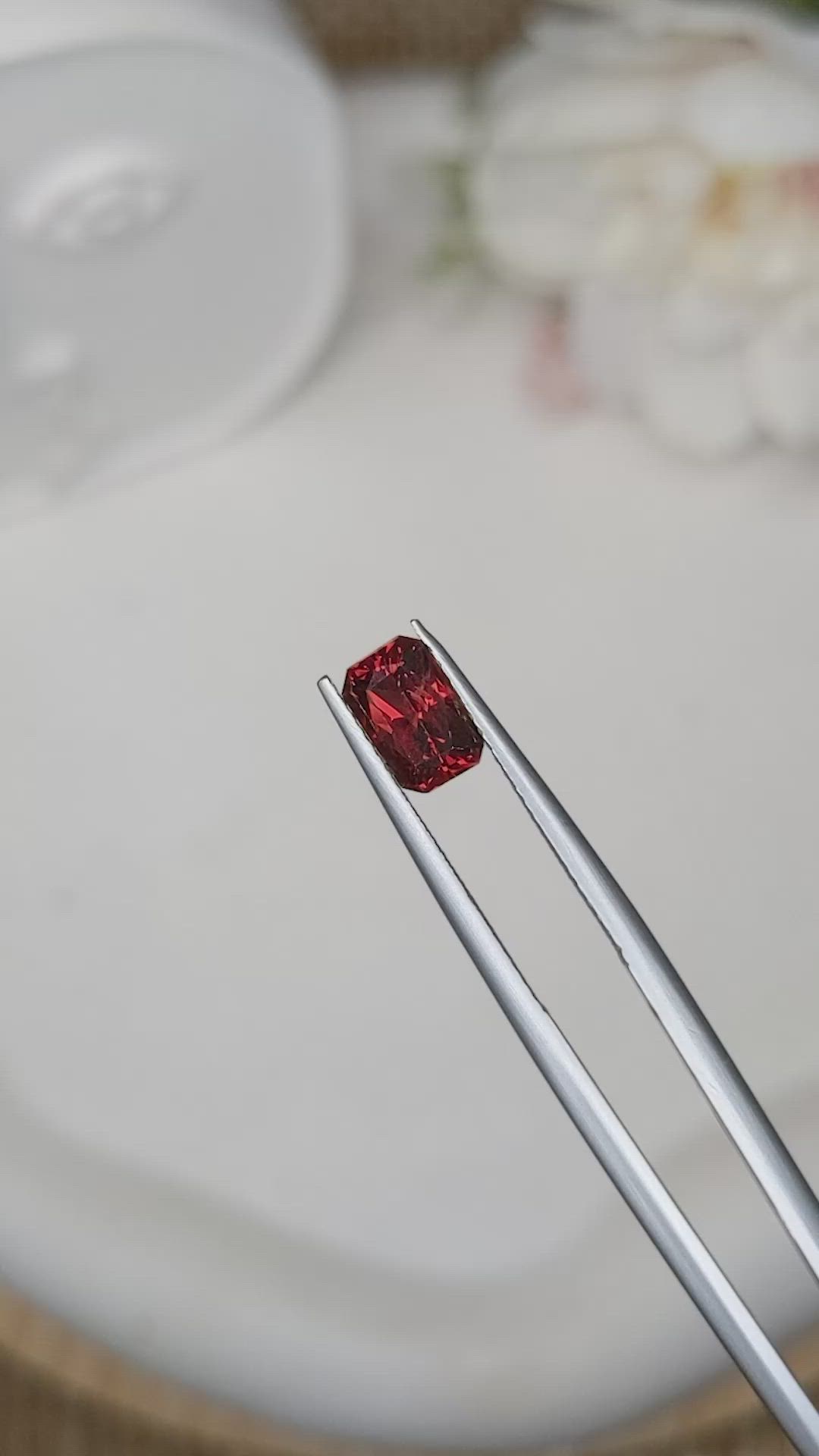 1.40 Ct. Red Almandine Garnet from Mozambique Size Video