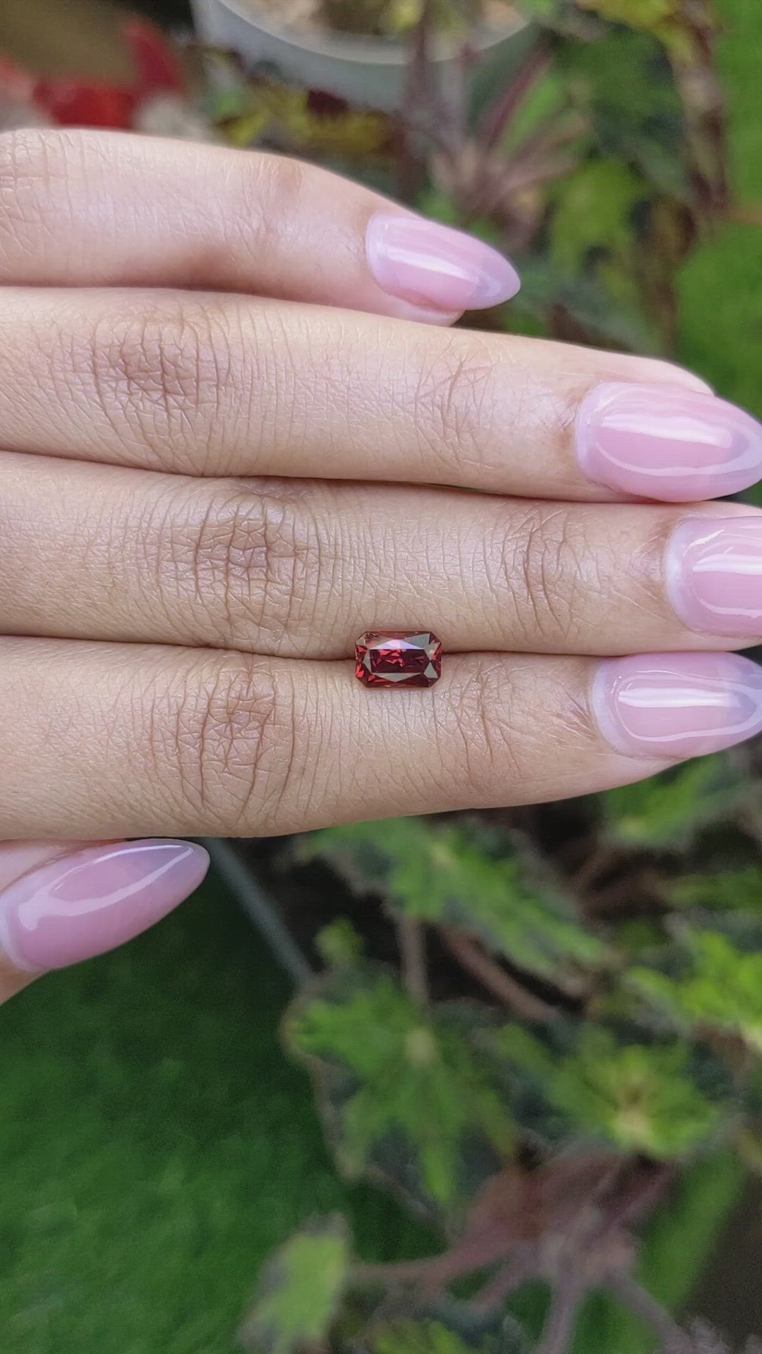 1.40 Ct. Red Almandine Garnet from Mozambique Size Video