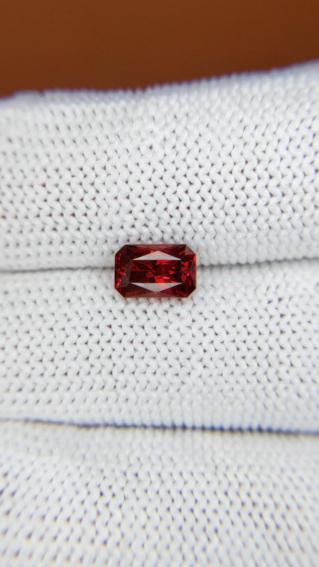 1.40 Ct. Red Almandine Garnet from Mozambique Size Video