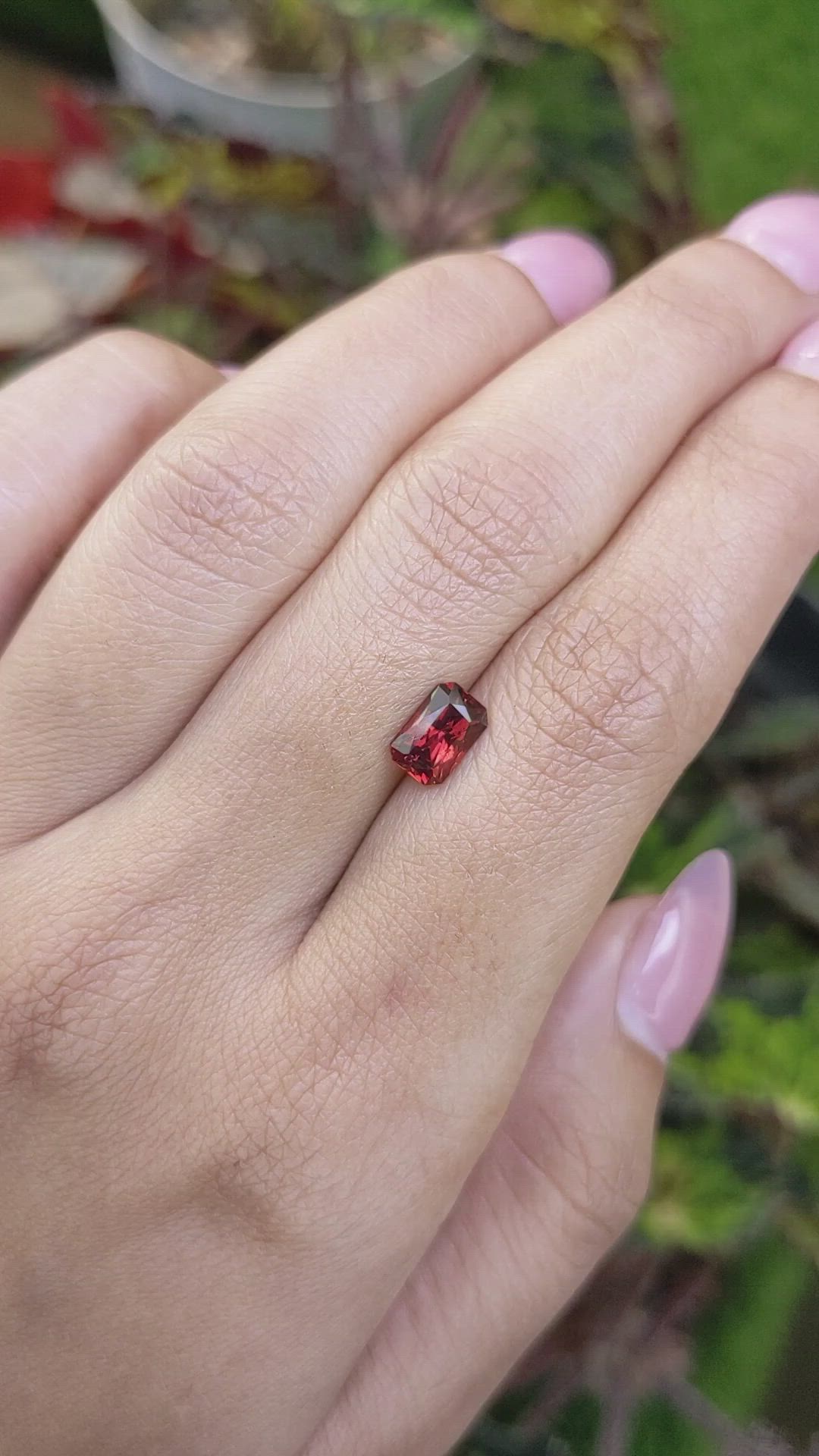 1.40 Ct. Red Almandine Garnet from Mozambique Size Video