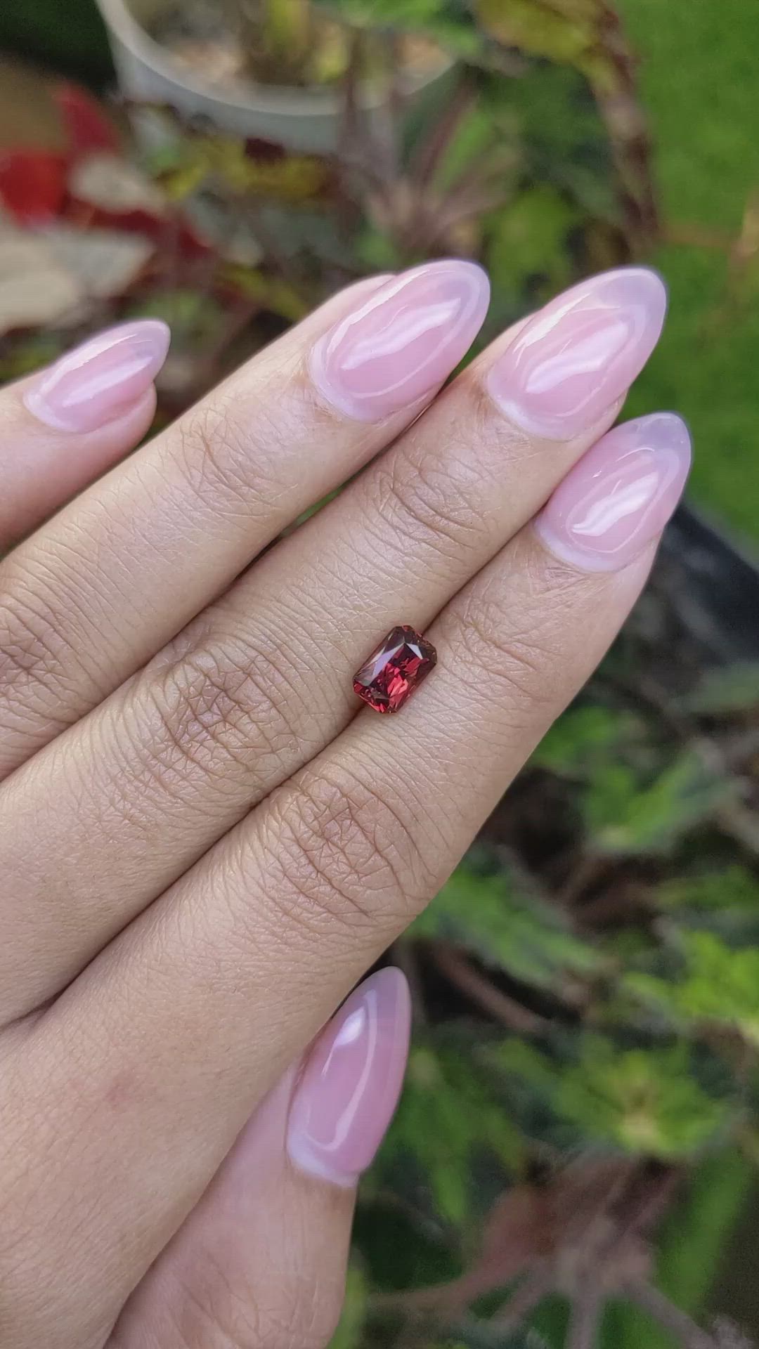 1.40 Ct. Red Almandine Garnet from Mozambique Size Video