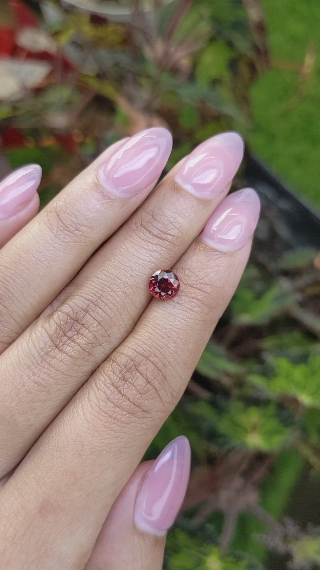 1.21 Ct. Red Almandine Garnet from Mozambique Size Video