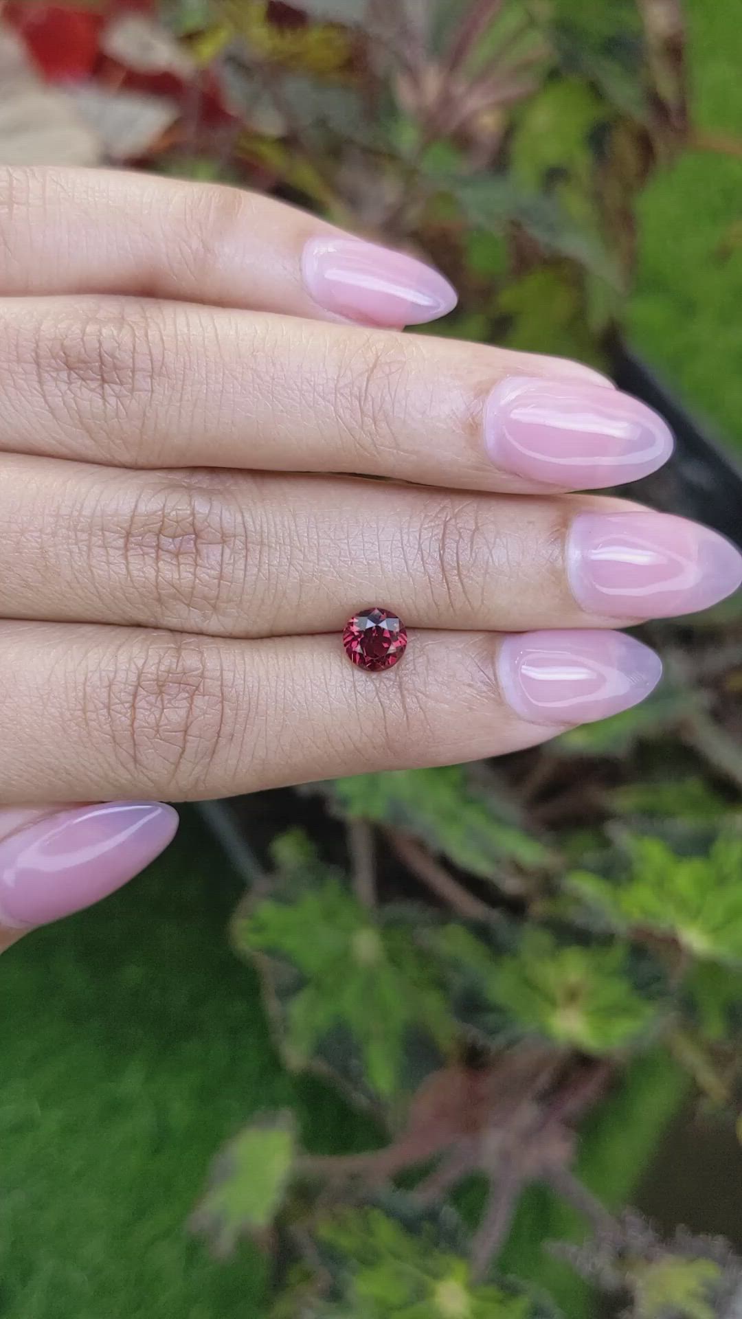 1.21 Ct. Red Almandine Garnet from Mozambique Size Video