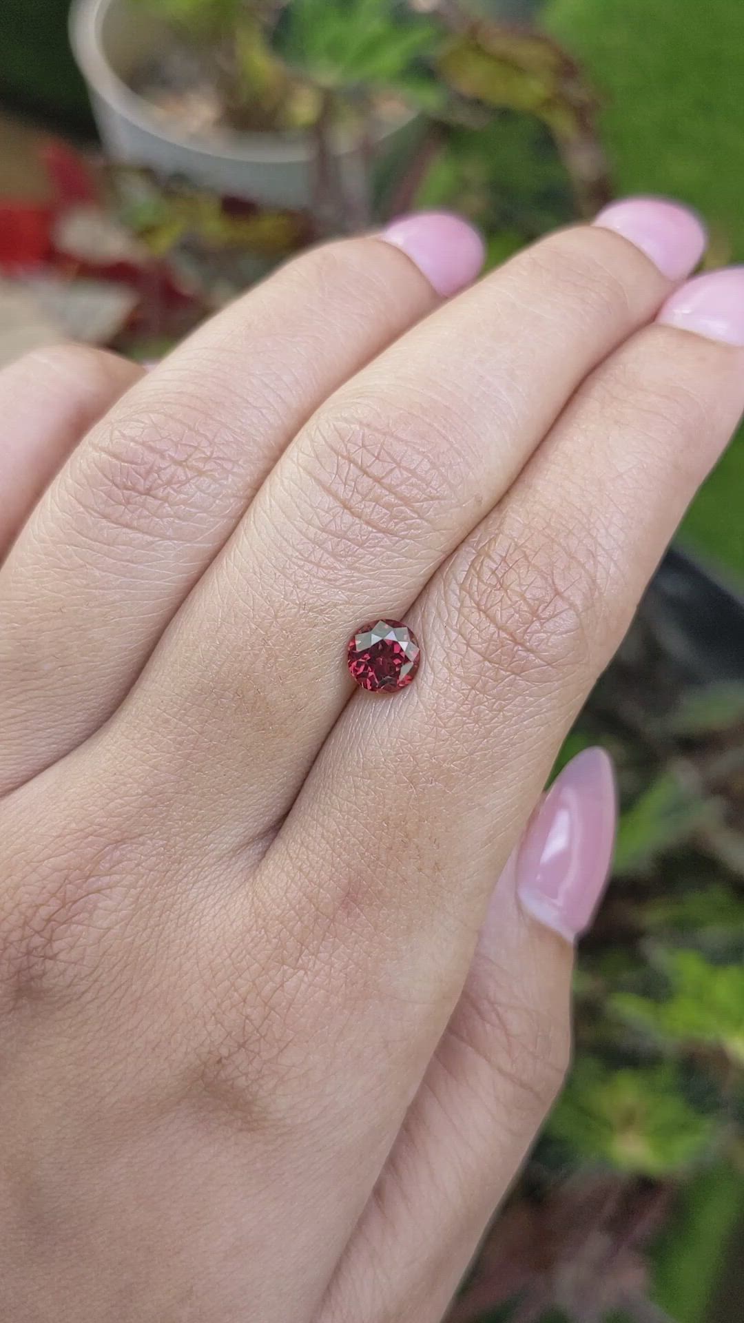 1.21 Ct. Red Almandine Garnet from Mozambique Size Video