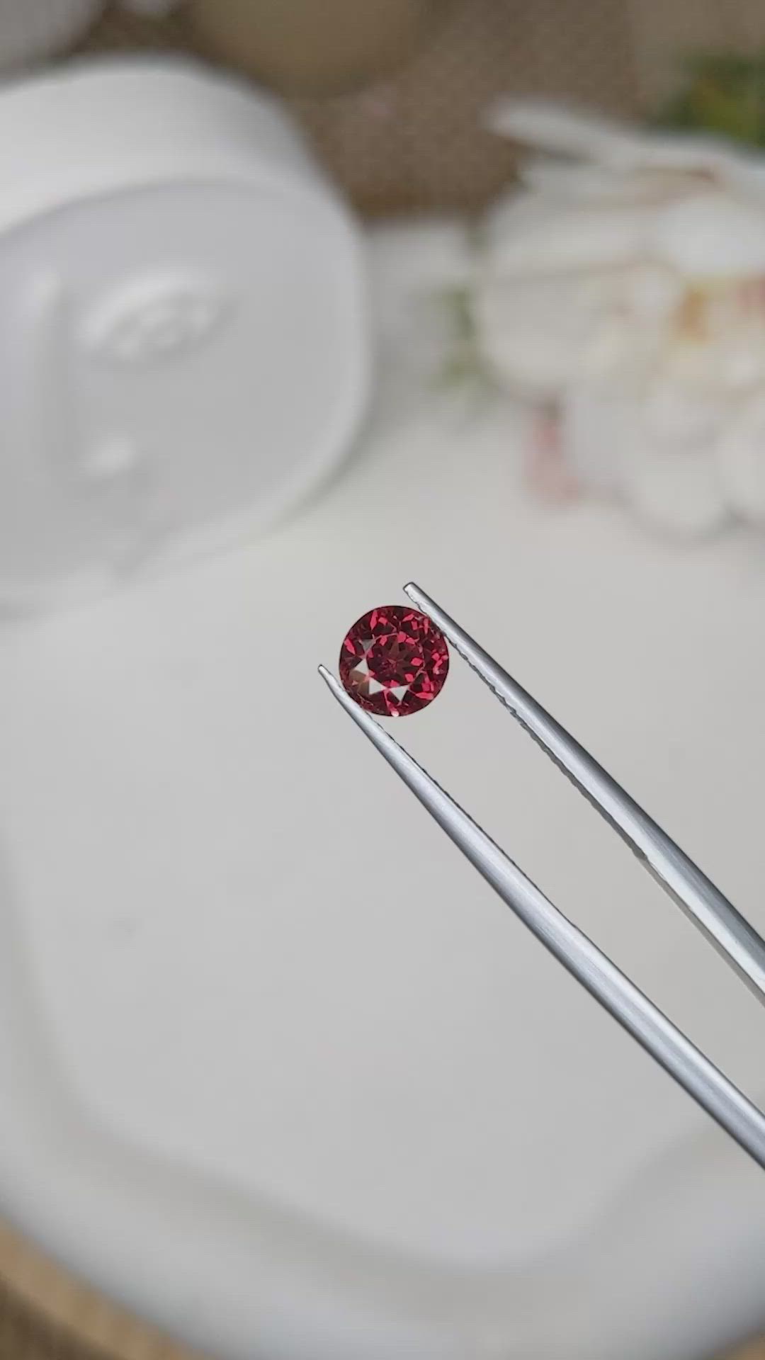 1.21 Ct. Red Almandine Garnet from Mozambique Size Video