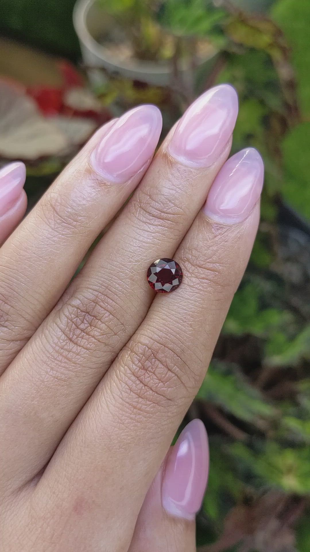 1.38 Ct. Red Almandine Garnet from Mozambique Size Video