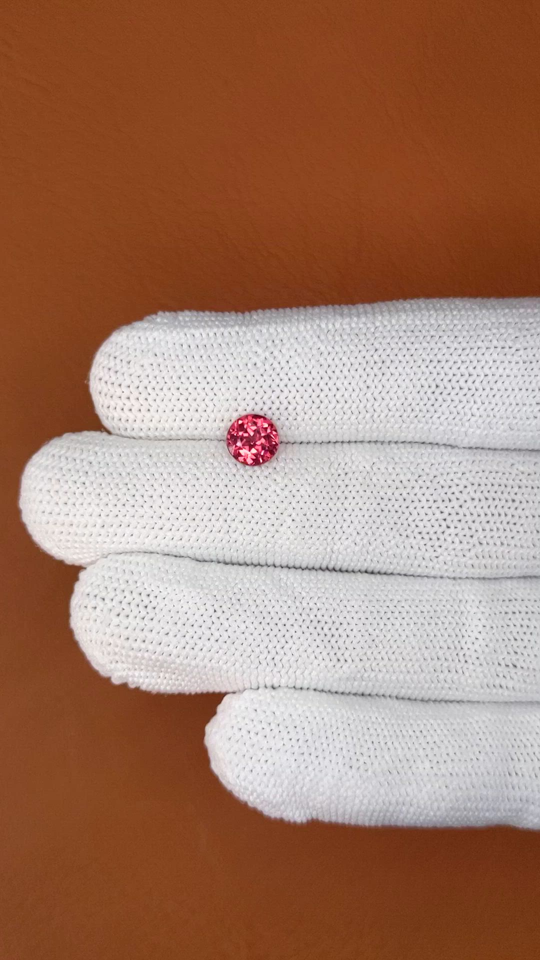 1.04 Ct. Reddish Pink Almandine Garnet from Mozambique Size Video