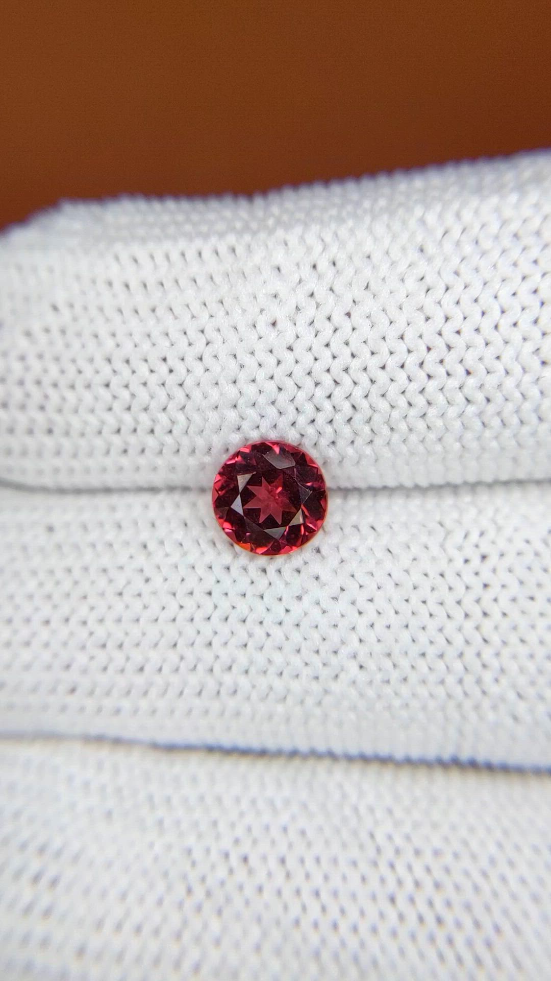 1.04 Ct. Reddish Pink Almandine Garnet from Mozambique Size Video
