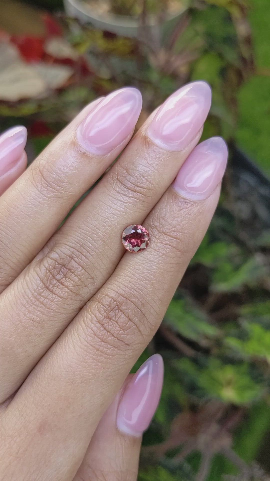 1.04 Ct. Reddish Pink Almandine Garnet from Mozambique Size Video