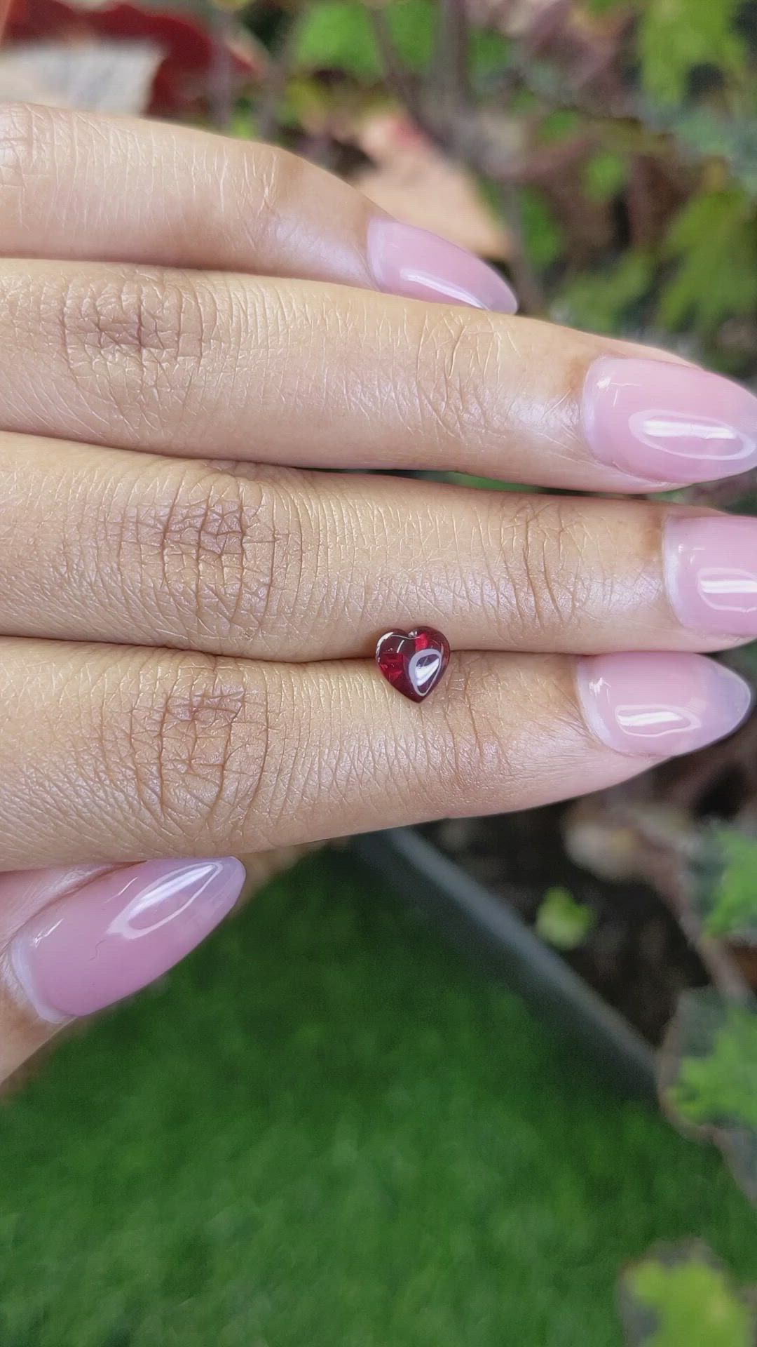 0.99 Ct. Red Cabochon Almandine Garnet from Mozambique Size Video