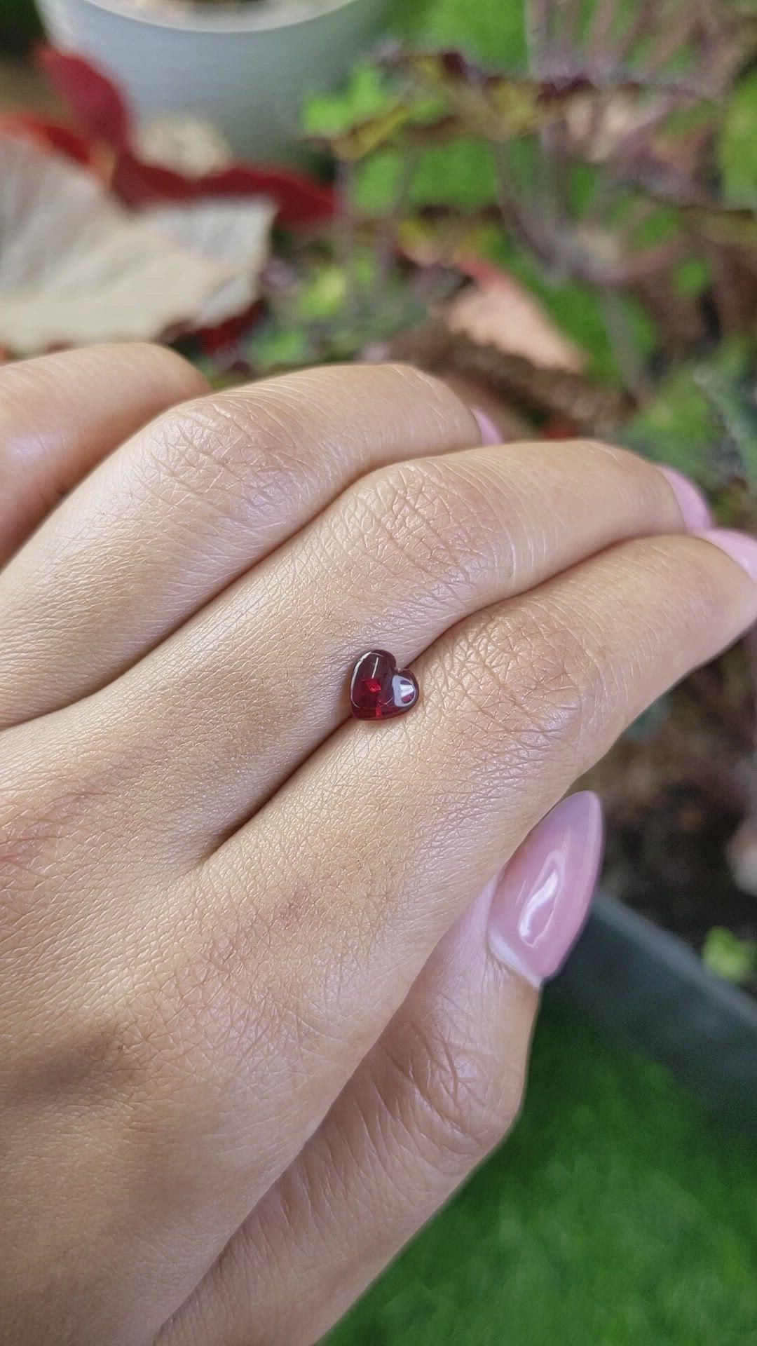 0.99 Ct. Red Cabochon Almandine Garnet from Mozambique Size Video