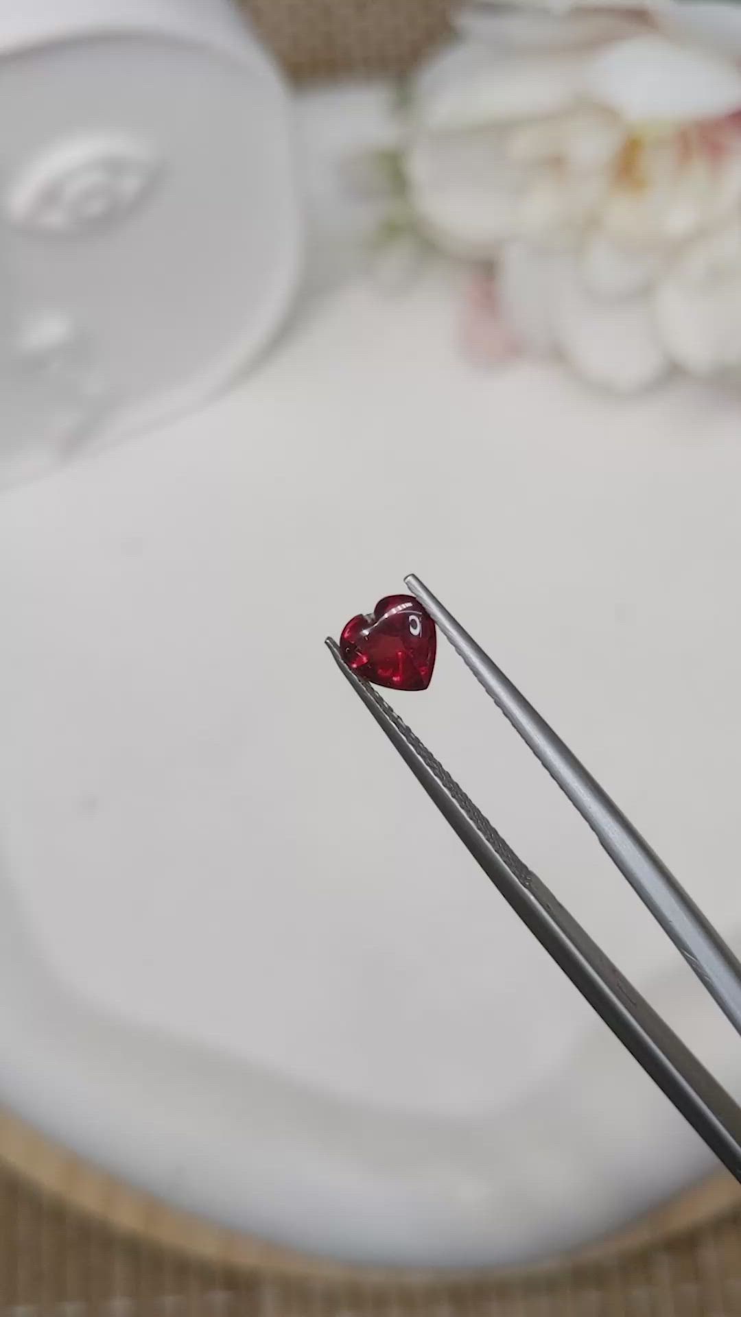 0.99 Ct. Red Cabochon Almandine Garnet from Mozambique Size Video