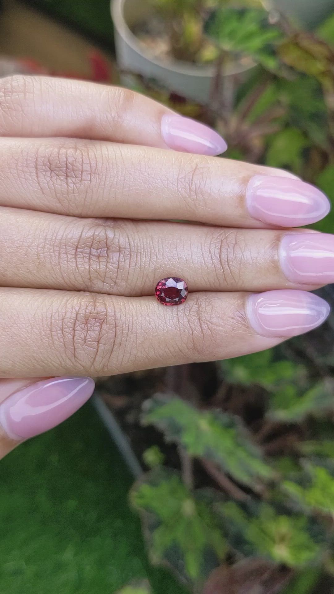 1.15 Ct. Red Almandine Garnet from Mozambique Size Video