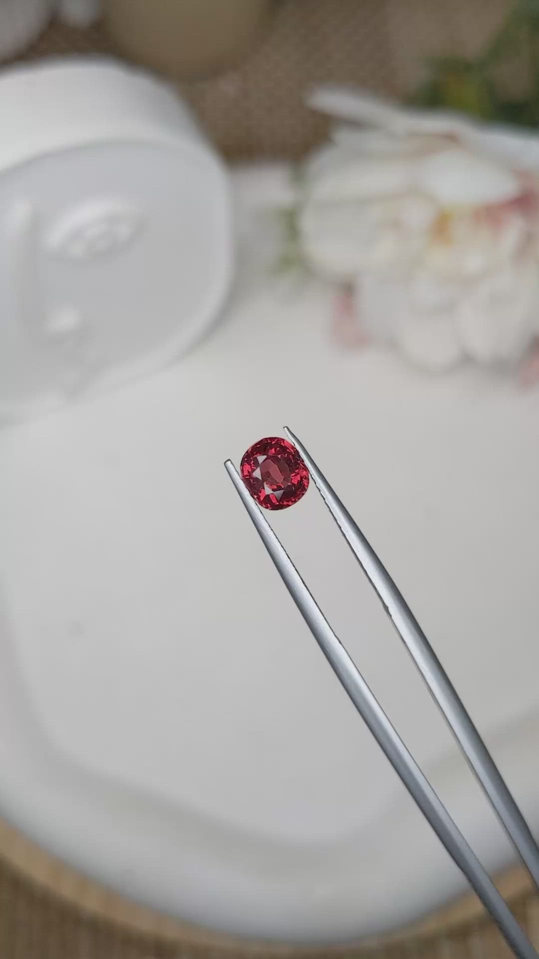 1.15 Ct. Red Almandine Garnet from Mozambique Size Video
