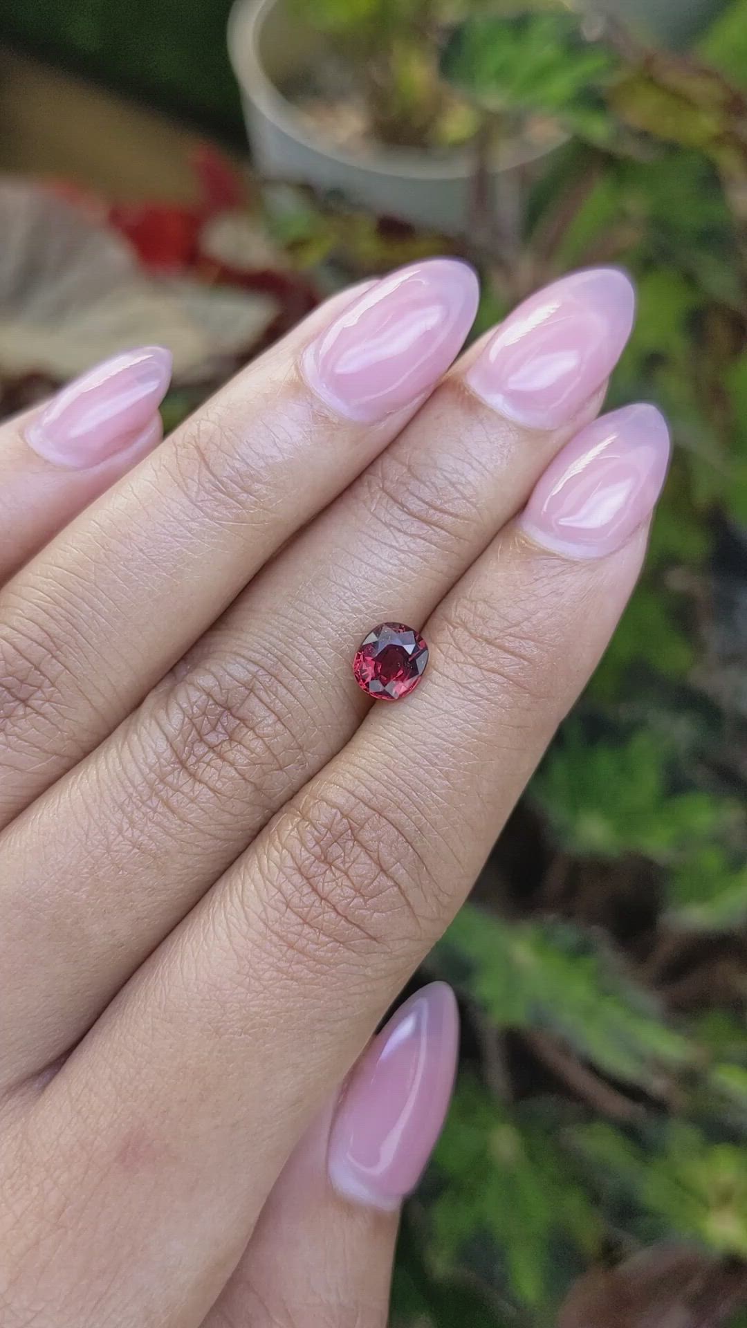 1.15 Ct. Red Almandine Garnet from Mozambique Size Video