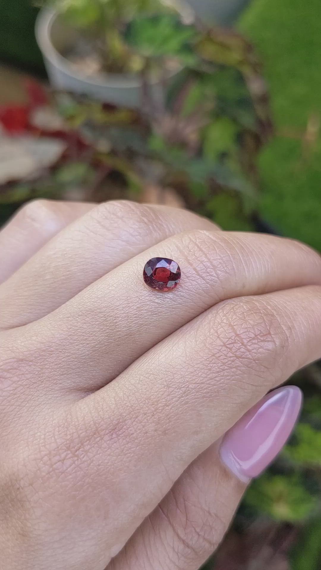 1.15 Ct. Red Almandine Garnet from Mozambique Size Video