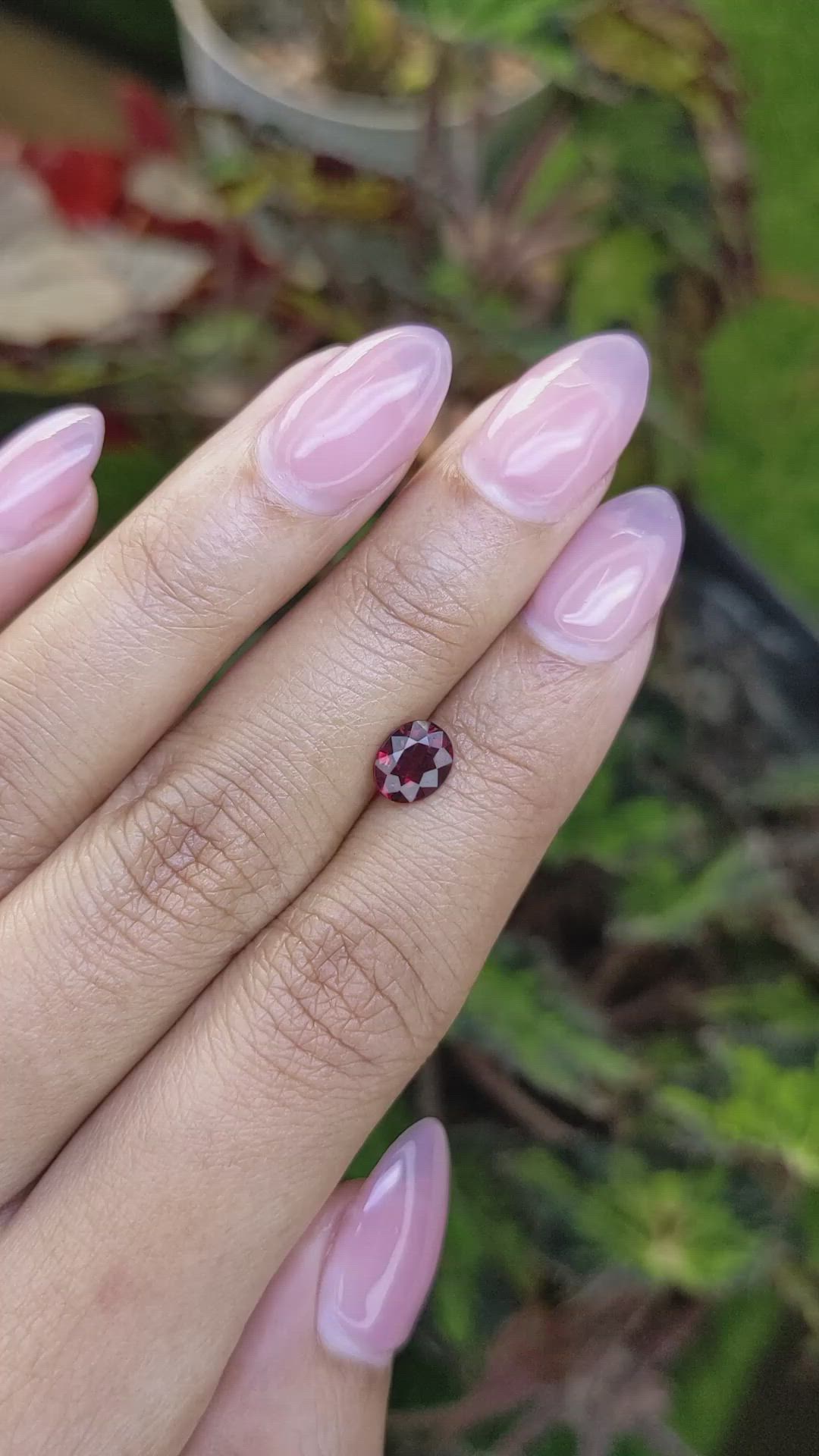 1.22 Ct. Red Almandine Garnet from Mozambique Size Video