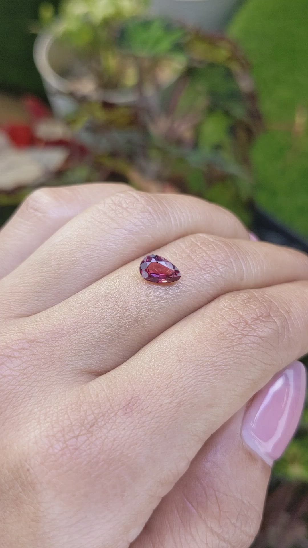 1.12 Ct. Purplish Red Rhodolite Garnet from Mozambique Size Video