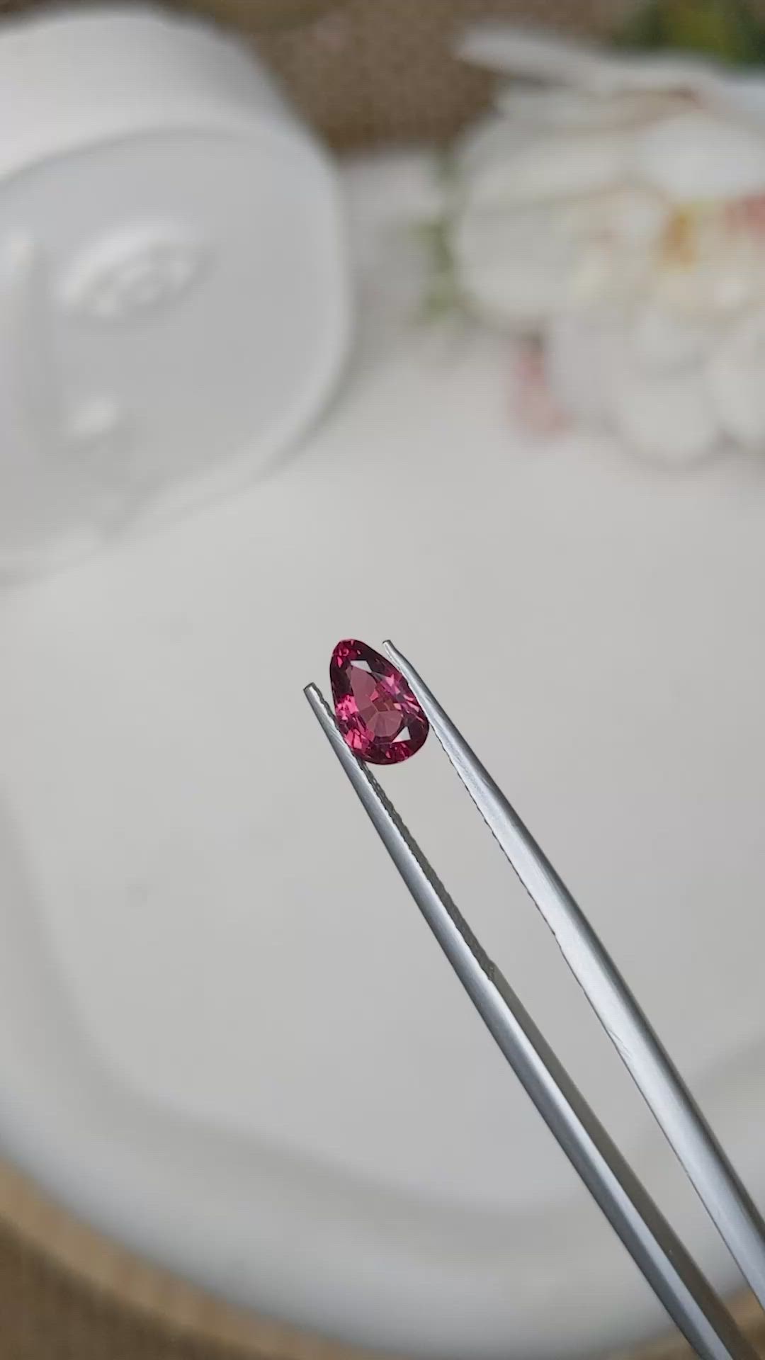 1.12 Ct. Purplish Red Rhodolite Garnet from Mozambique Size Video