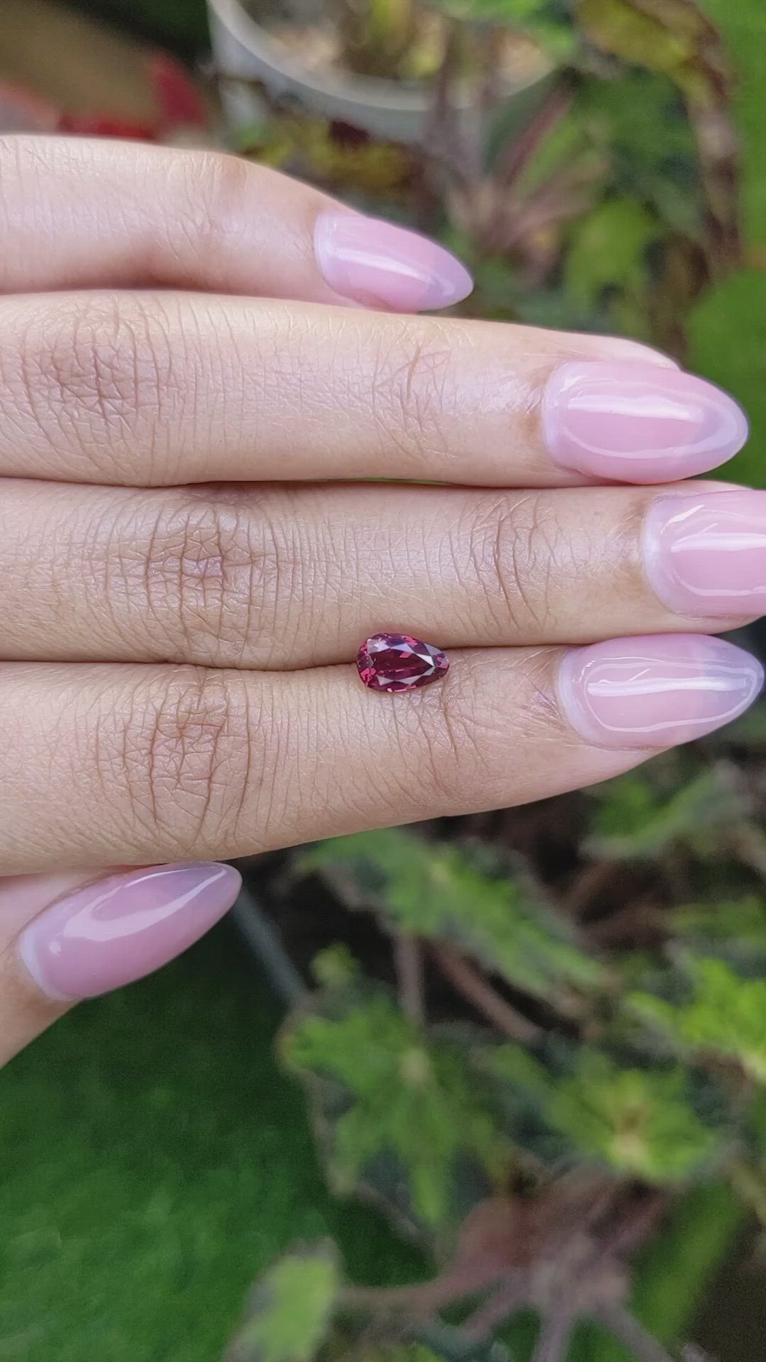 1.12 Ct. Purplish Red Rhodolite Garnet from Mozambique Size Video