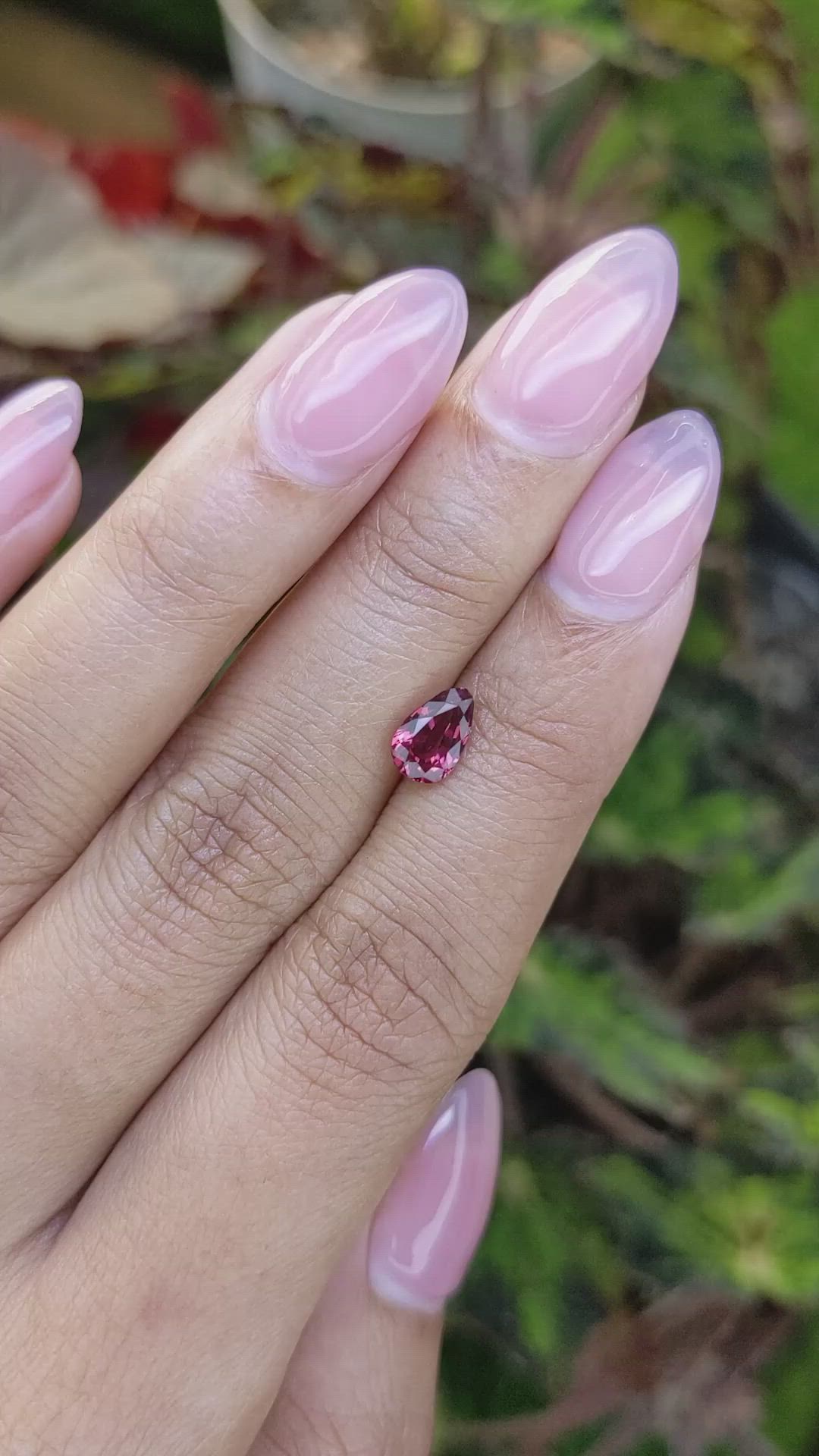 1.12 Ct. Purplish Red Rhodolite Garnet from Mozambique Size Video